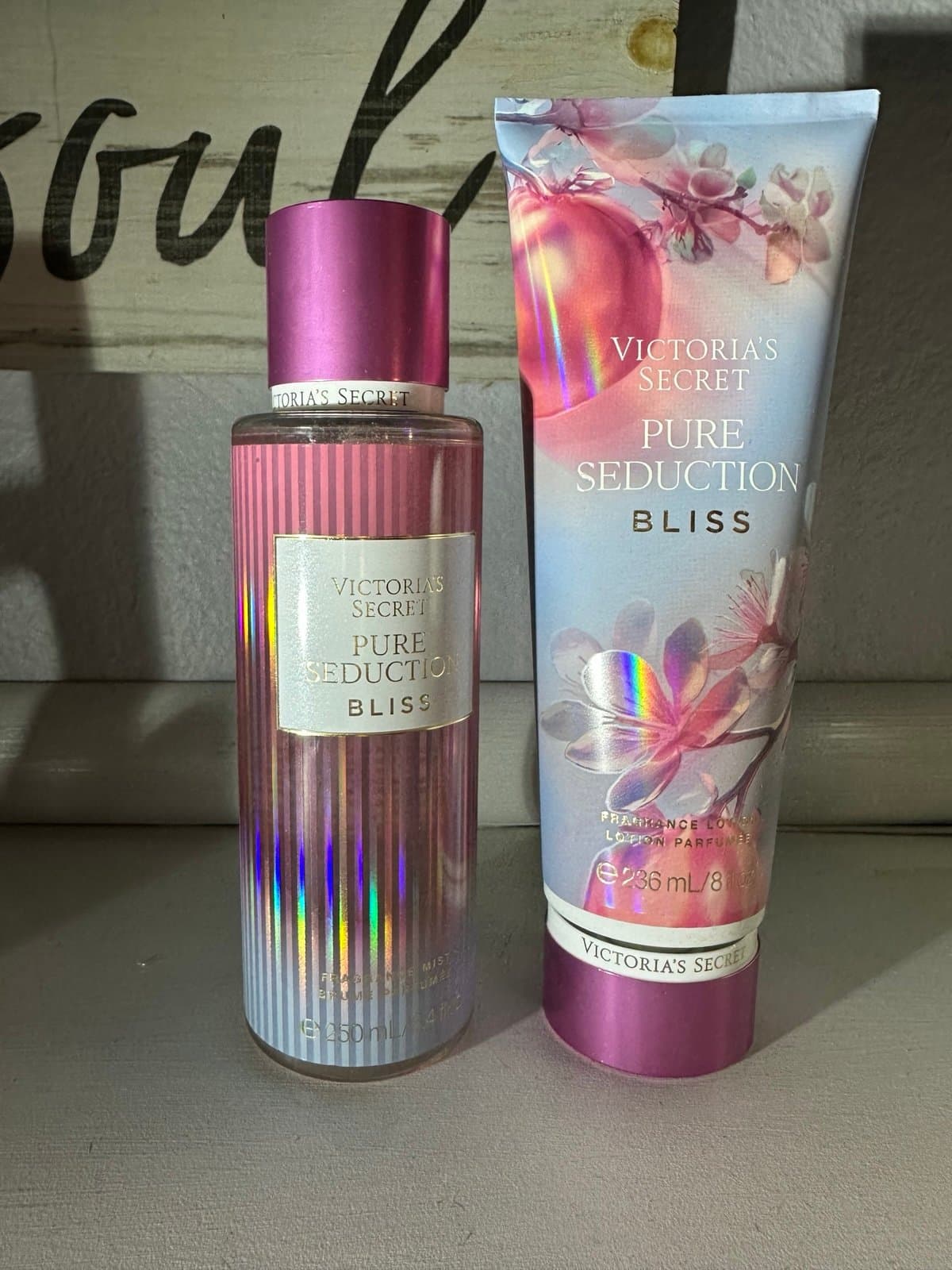 Victoria's Secret Pure Seduction Bliss SET Fragrance Mist Spray & Body Lotion