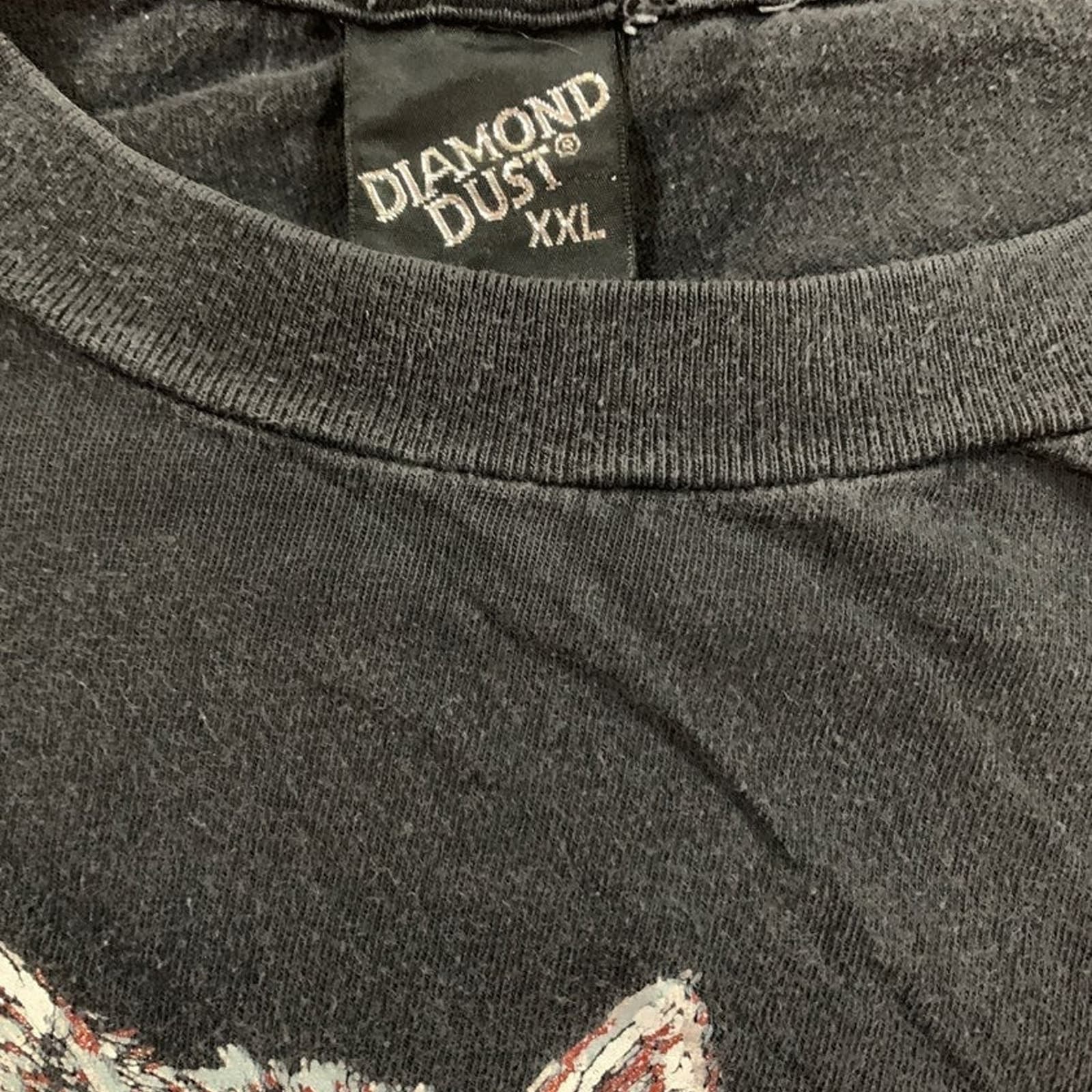 VTG Diamond Dust Sparkly 3 Wolf Tribal T-Shirt XXL - Thumbnail 4