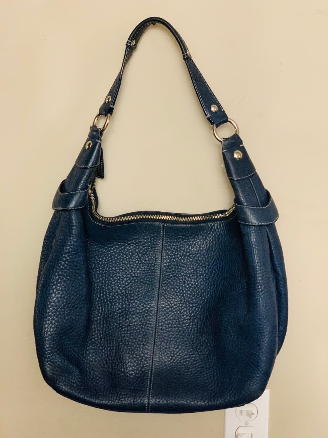 Coach Navy leather Purse - Thumbnail 2