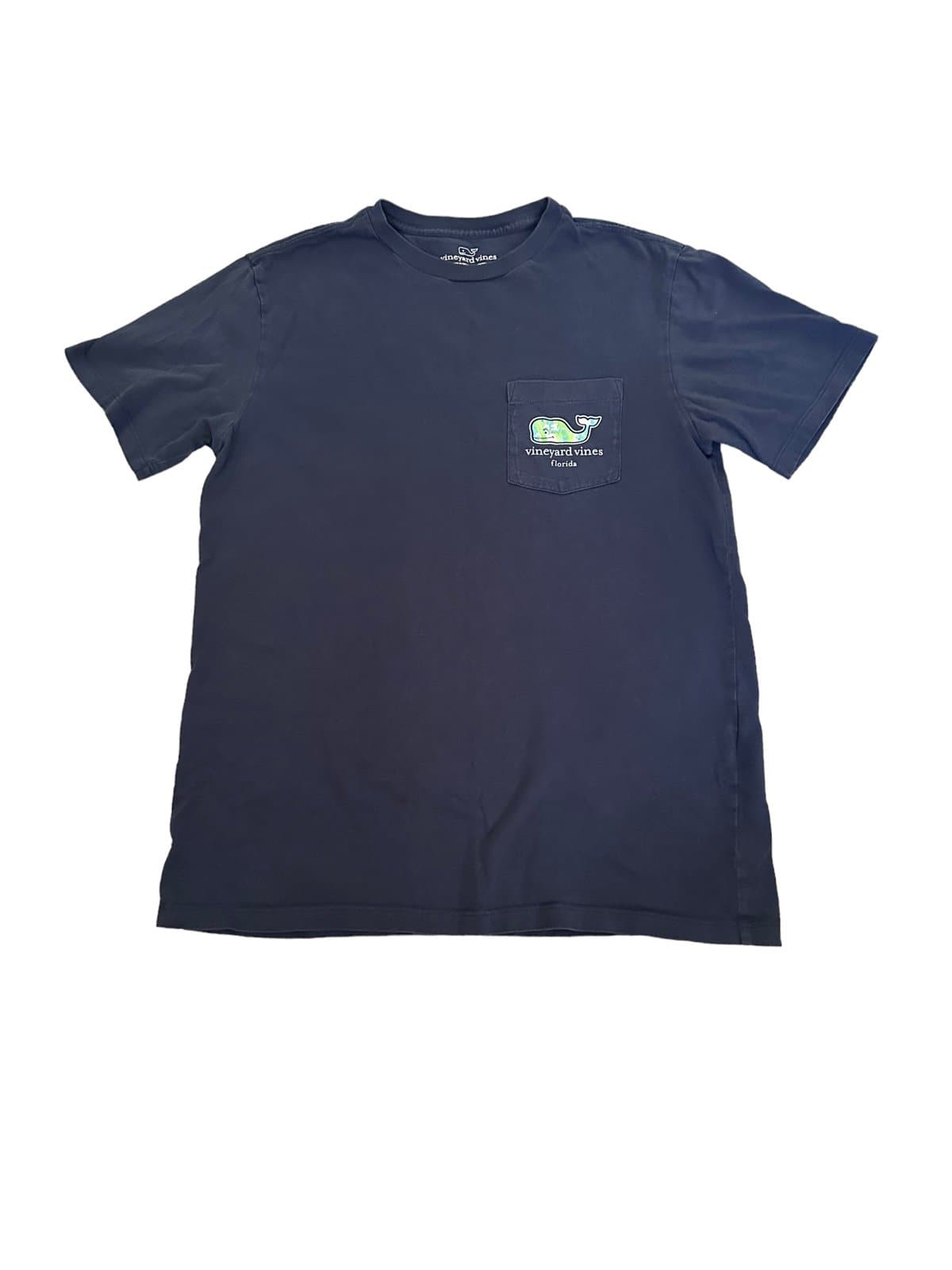 Mens Vineyard Vines Small Flamingo Whale Short-Sleeve Pocket Tee Florida - Thumbnail 2