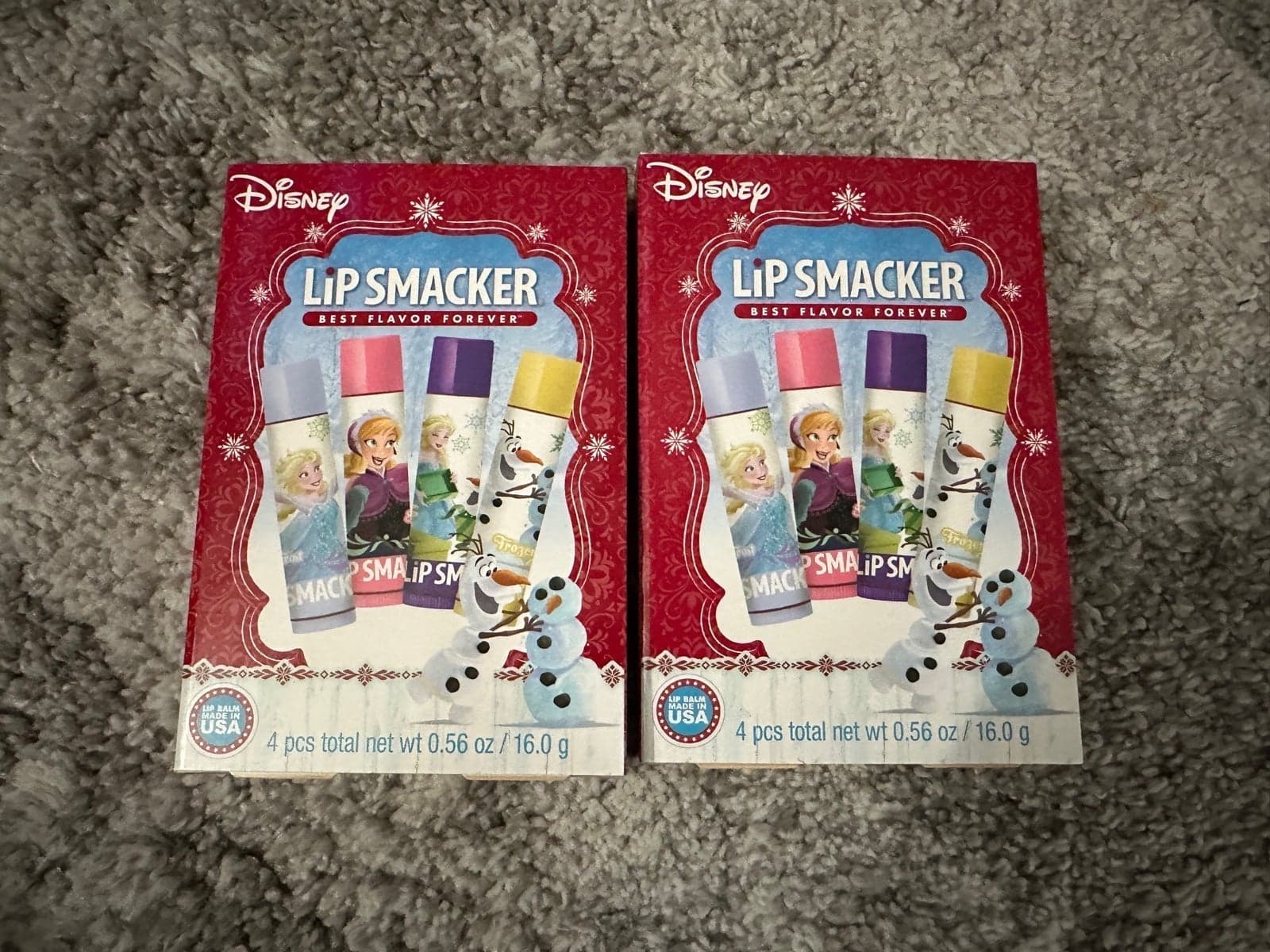 Lot 2 Disney Frozen Storybook Lip Smackers Lip Balm