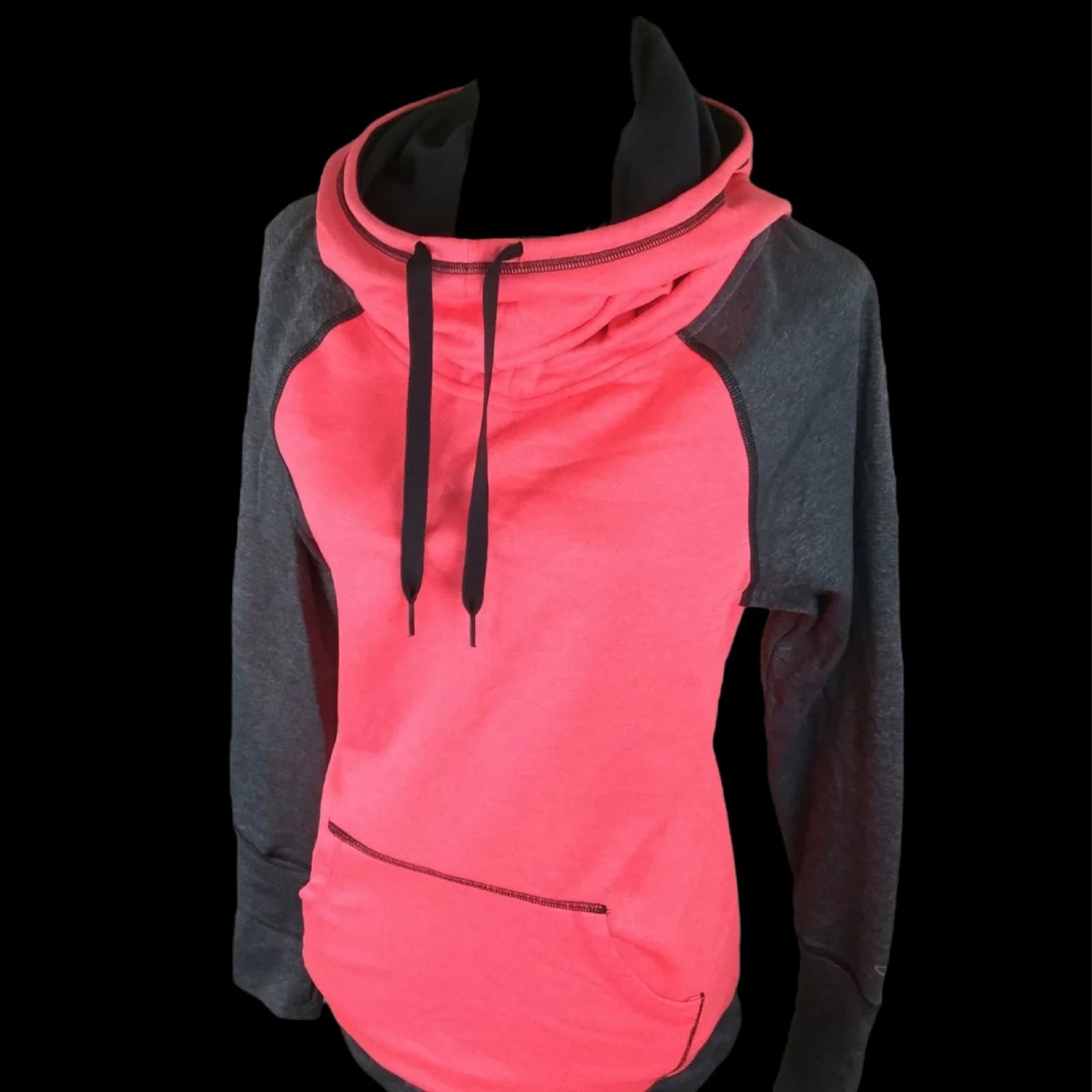 CHAMPION Duo Dry Pullover Pink Gray Hooded Sweatshirt Hoodie Women's Size Medium - Thumbnail 2