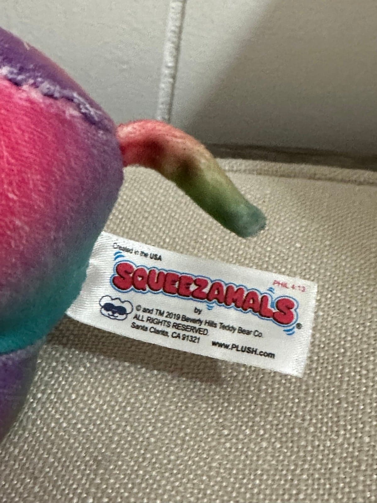Squeezamals Rainbow BEAR PLUSH - Soft 5" Stuffed Animal - Thumbnail 3