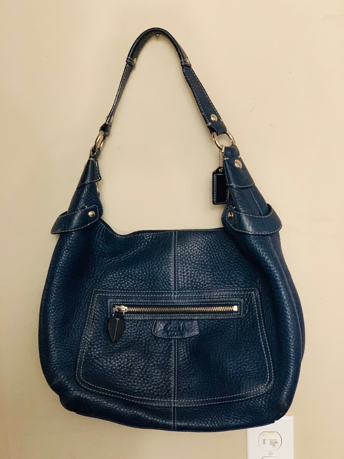 Coach Navy leather Purse
