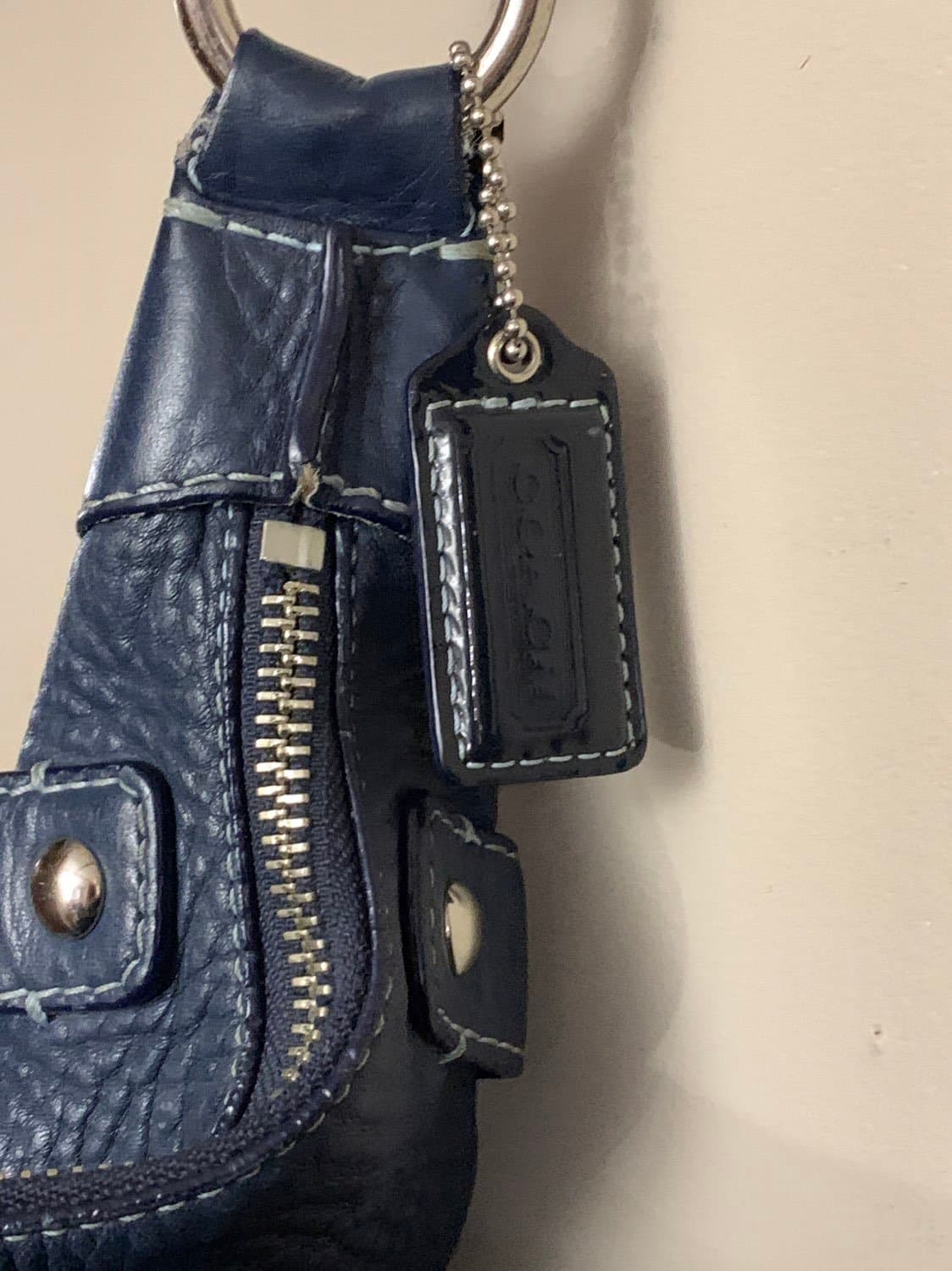 Coach Navy leather Purse - Thumbnail 5