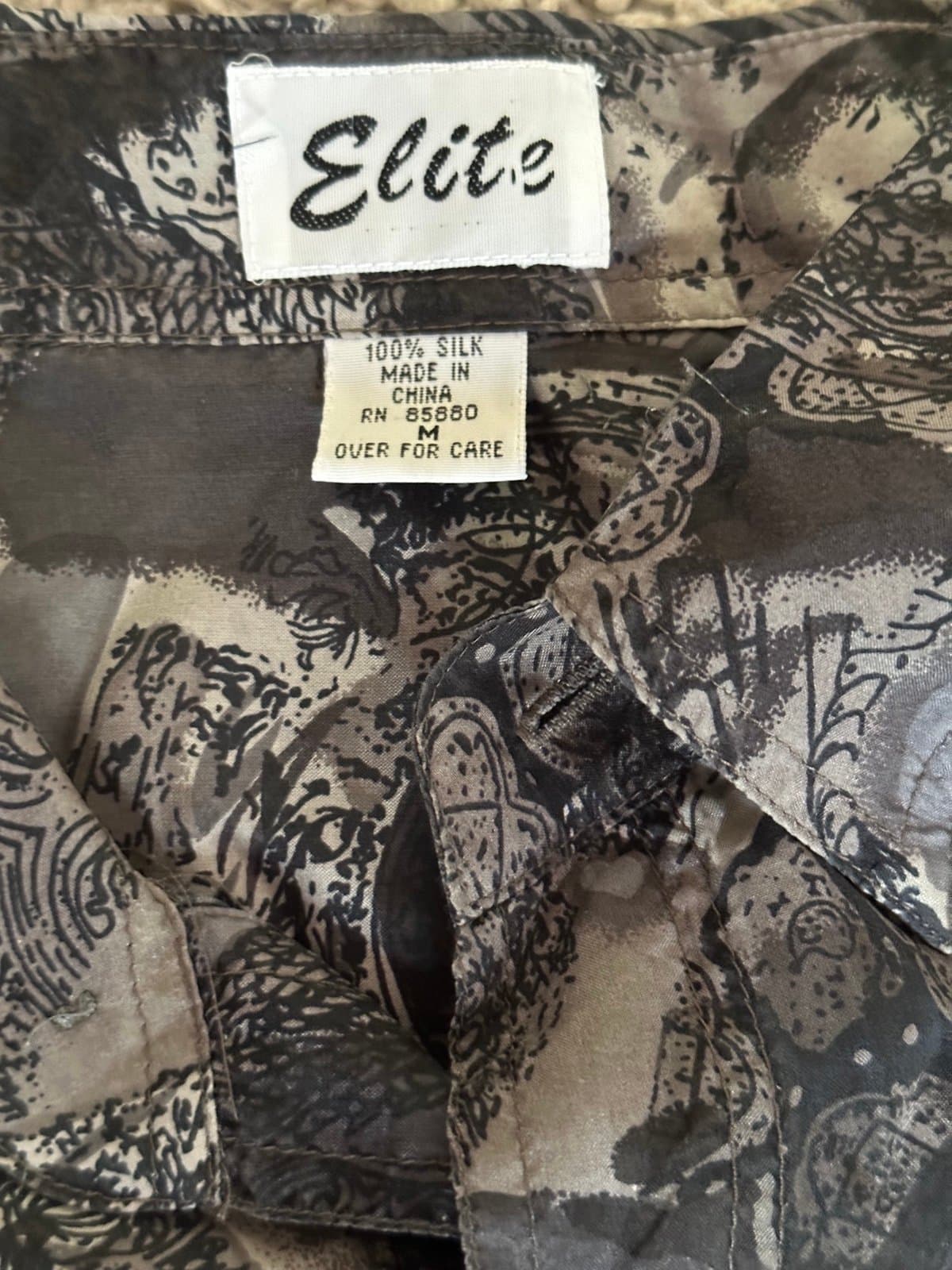 Mens Light weight Silk Button up Dress Shirt t-shirt Black white grey - Thumbnail 4