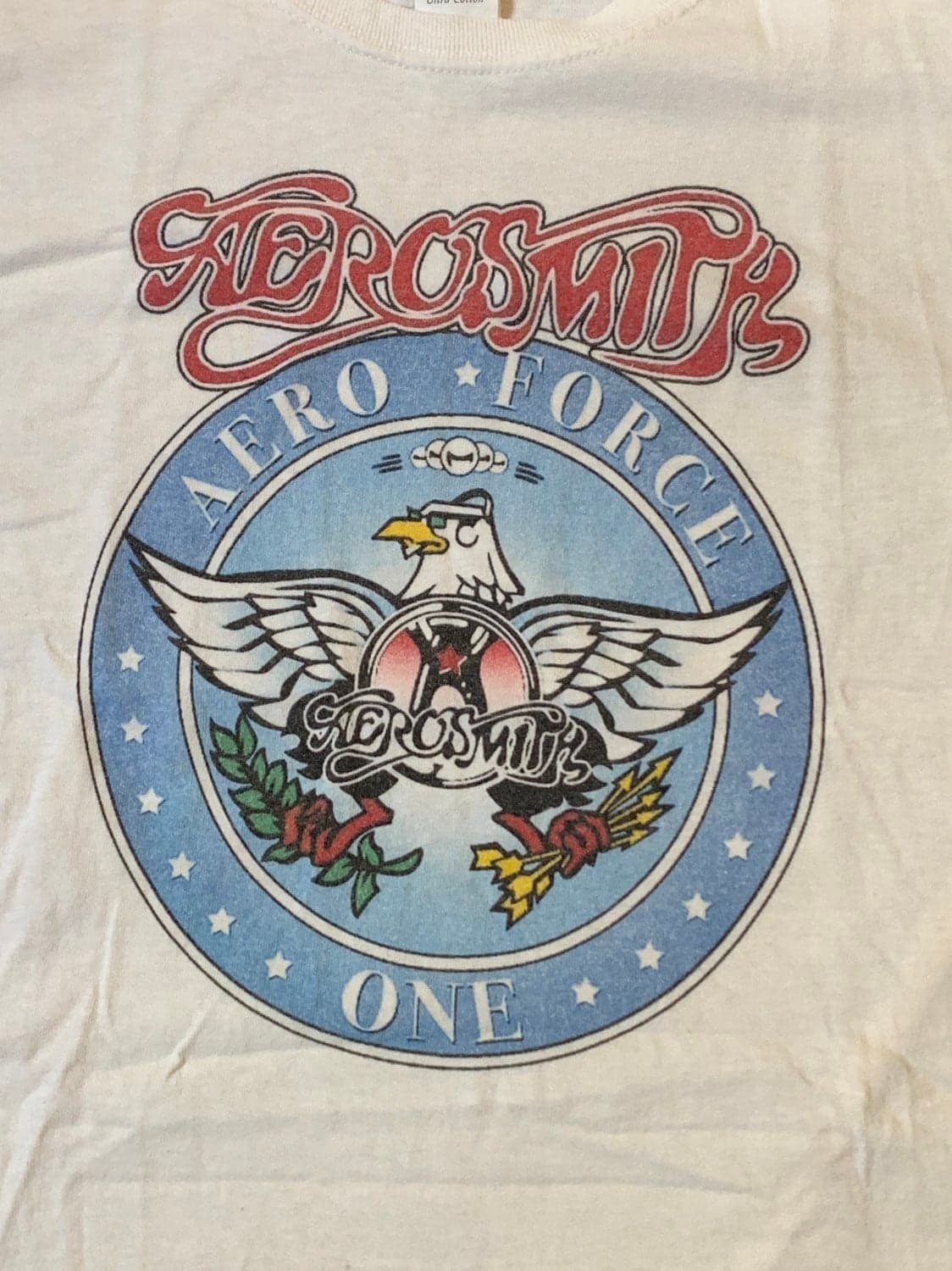 Aerosmith Aero Force One Band T-shirt Gildan Tag Flaws Medium - Thumbnail 2
