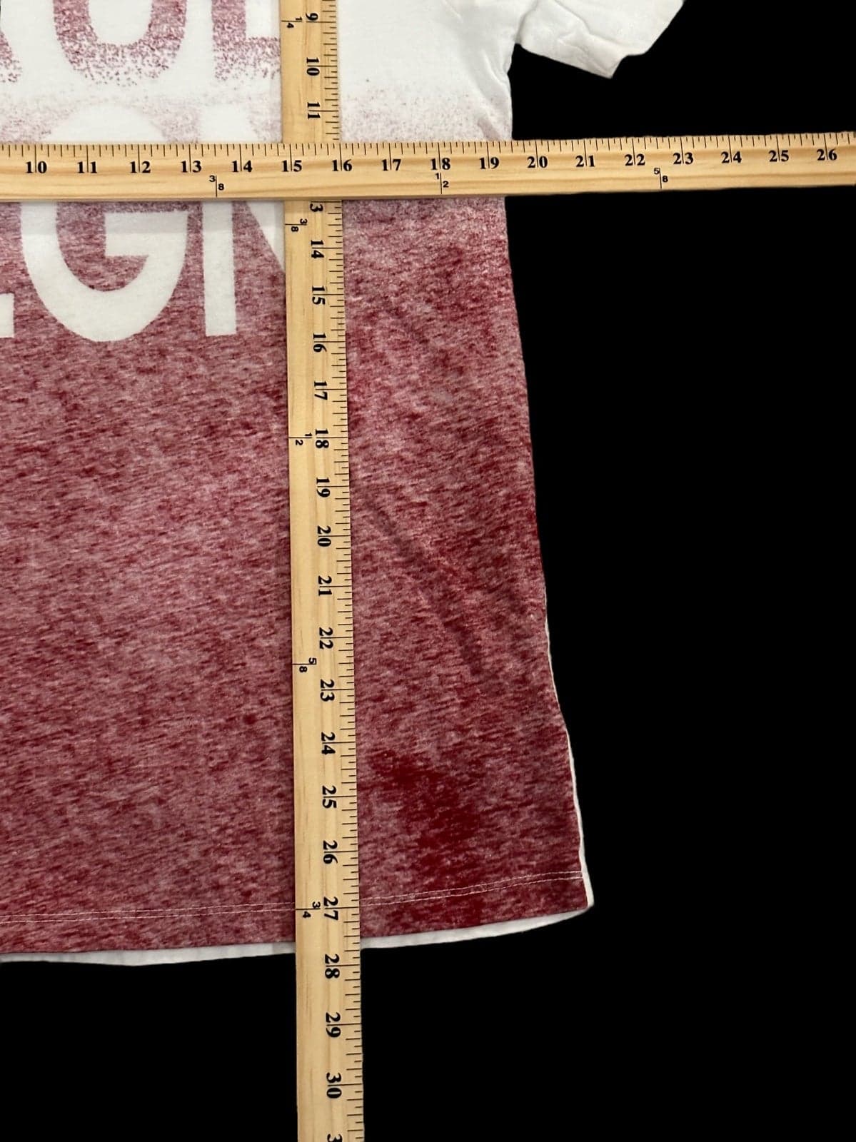 True Religion Jeans Mens medium thin Ombre Red White T-Shirt - Thumbnail 4