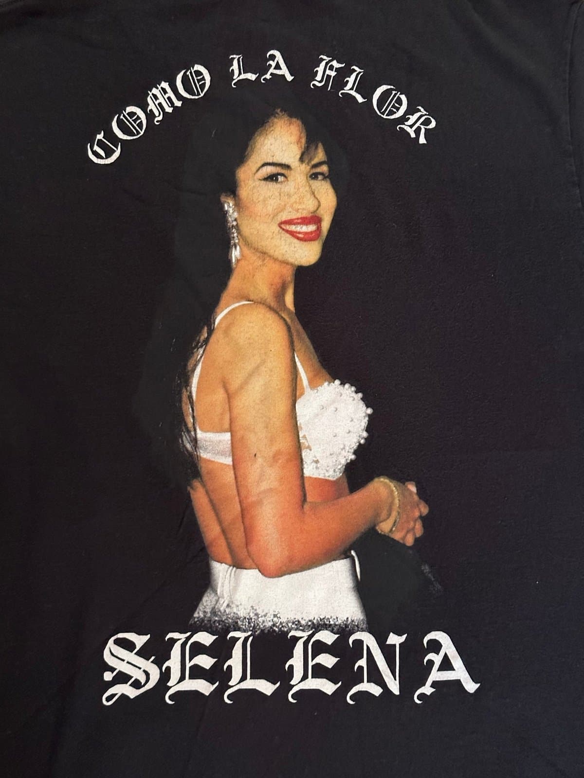 Selena "Como La Flor" retro mens medium tshirt - Thumbnail 4