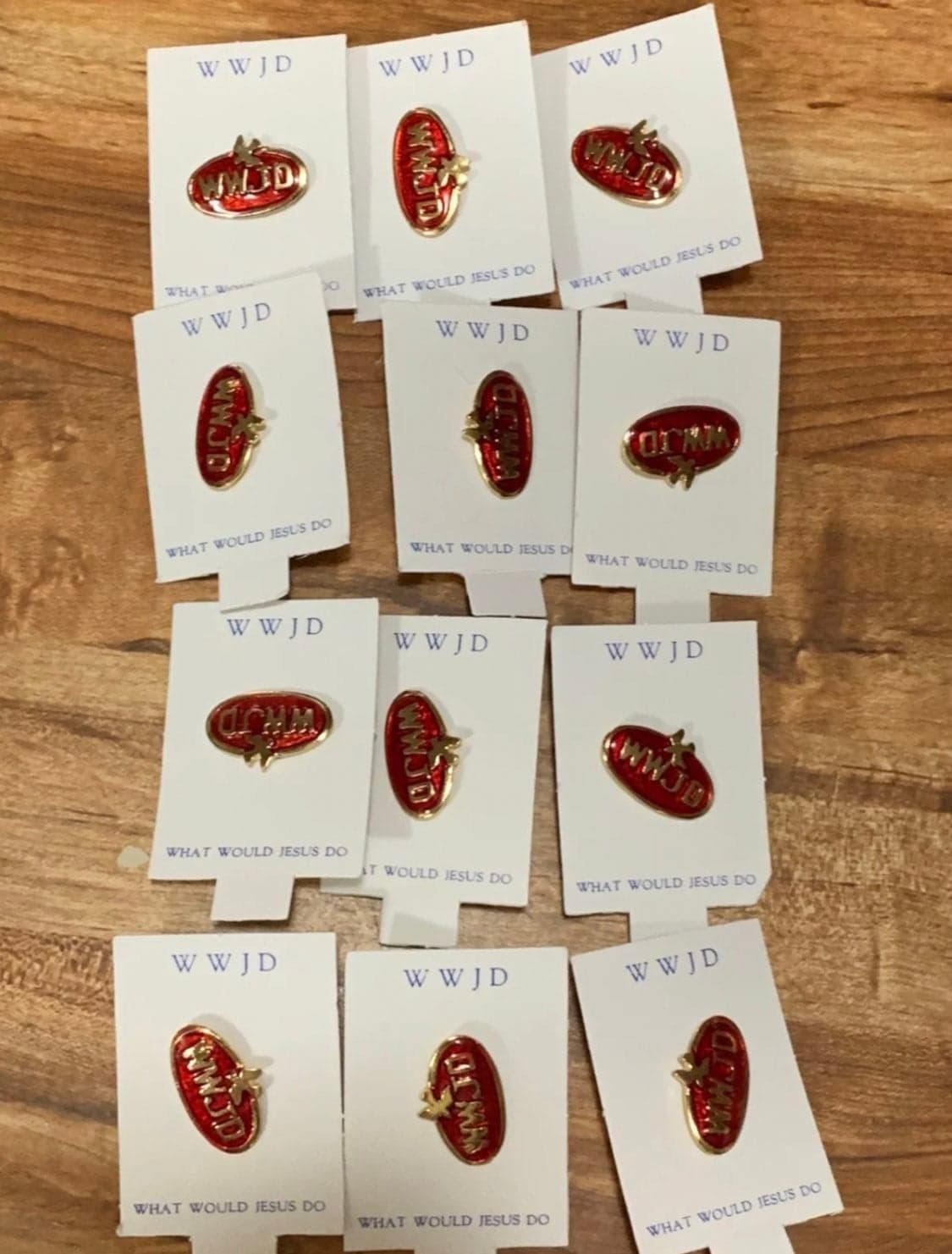 Wholesale Lot 12 WWJD Pins