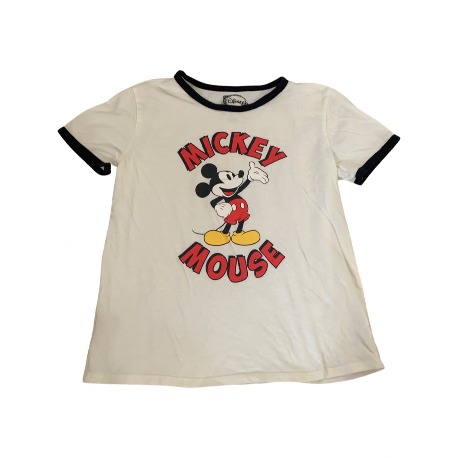 Disney Mickey Mouse graphic Ringer T-Shirt Adult size Medium