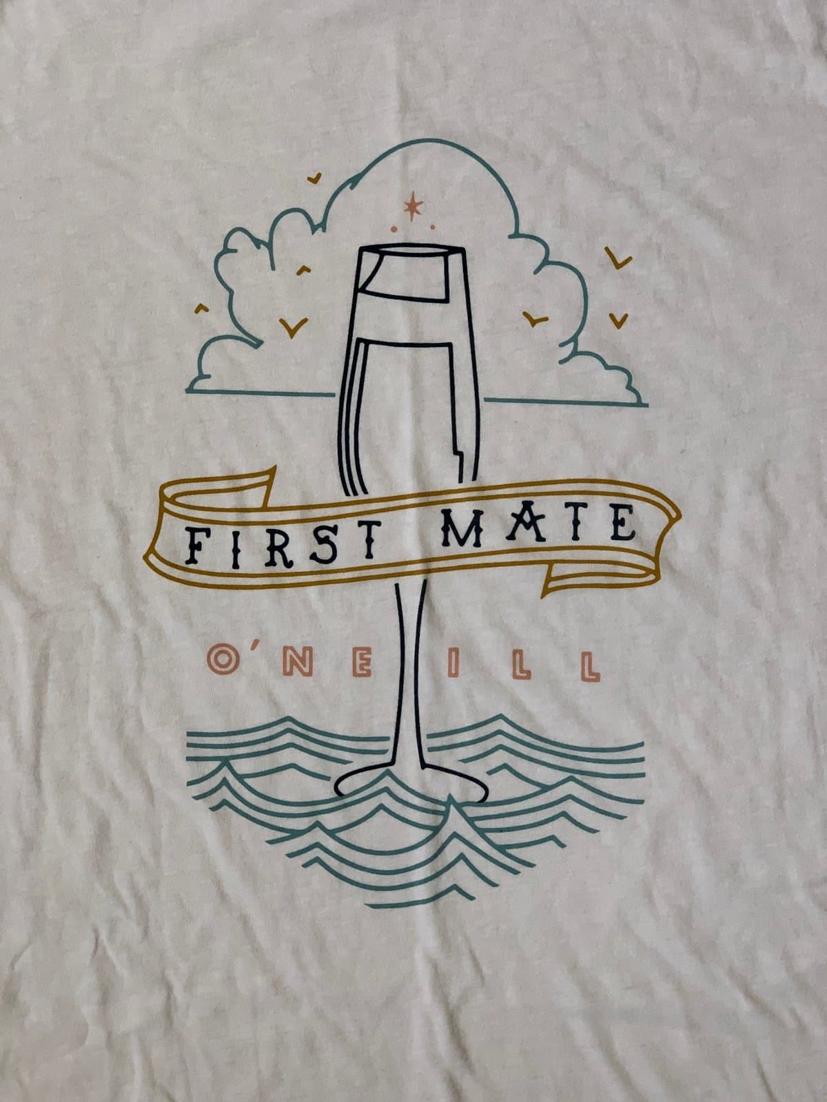 O’Neill First Mate Graphic White XL T-Shirt New w tag - Thumbnail 3