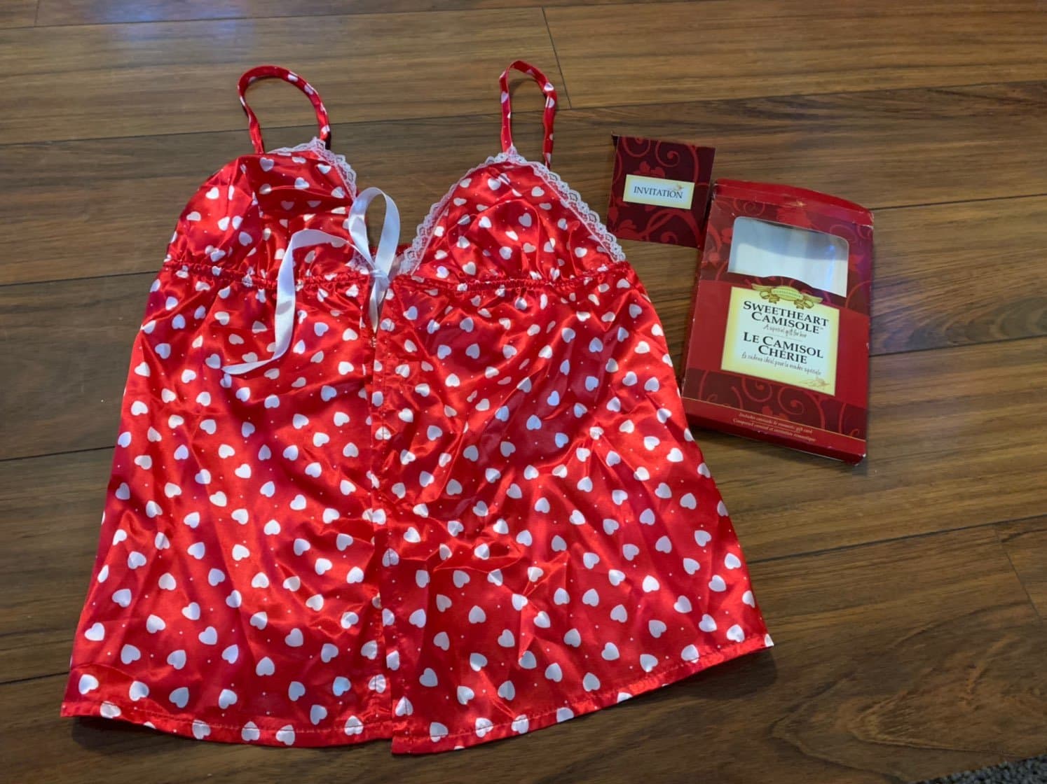 Valentine's Day sweetheart camisole