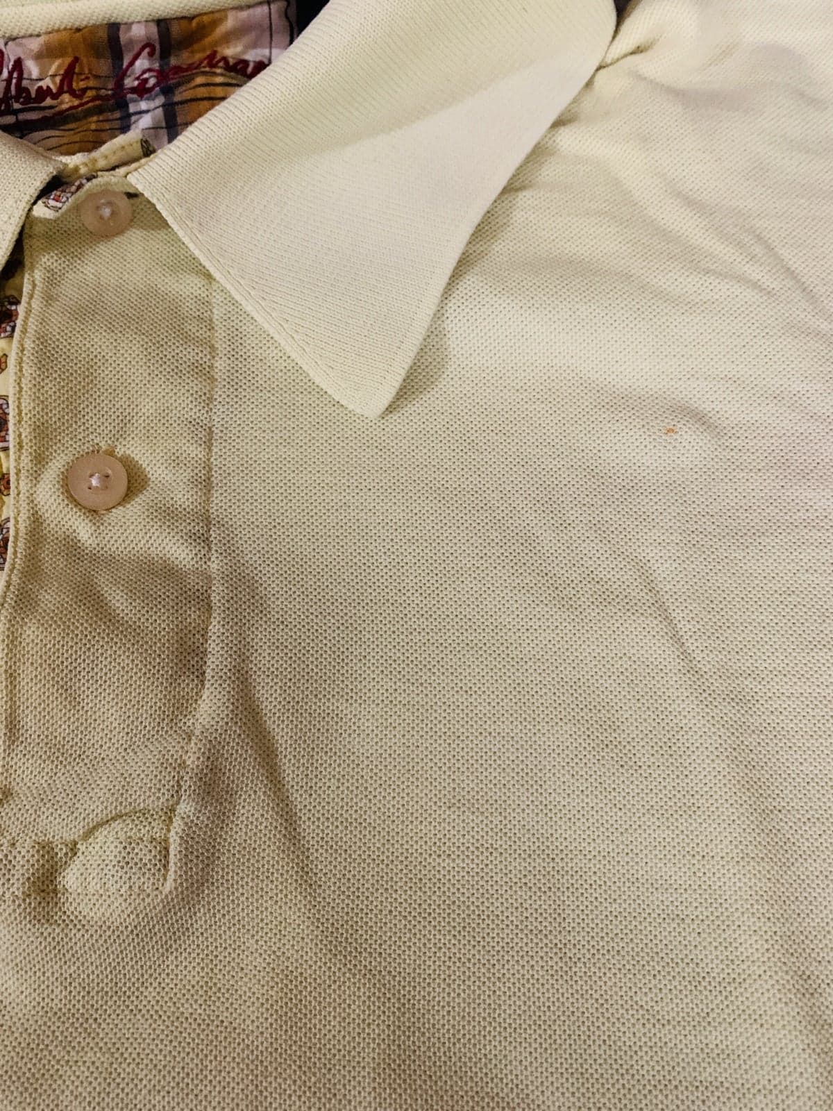 Robert Graham polo shirt for Men XL yellow golf tee - Thumbnail 5