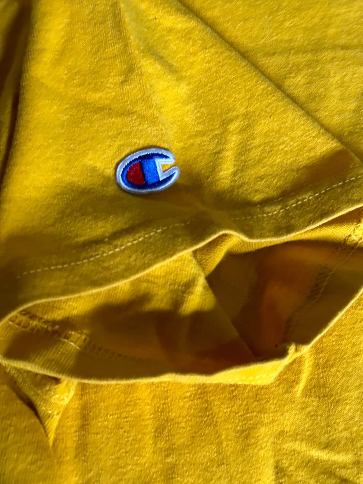 Mens Vintage 90s XL Champion Spellout Embroidered T-Shirt - Thumbnail 6