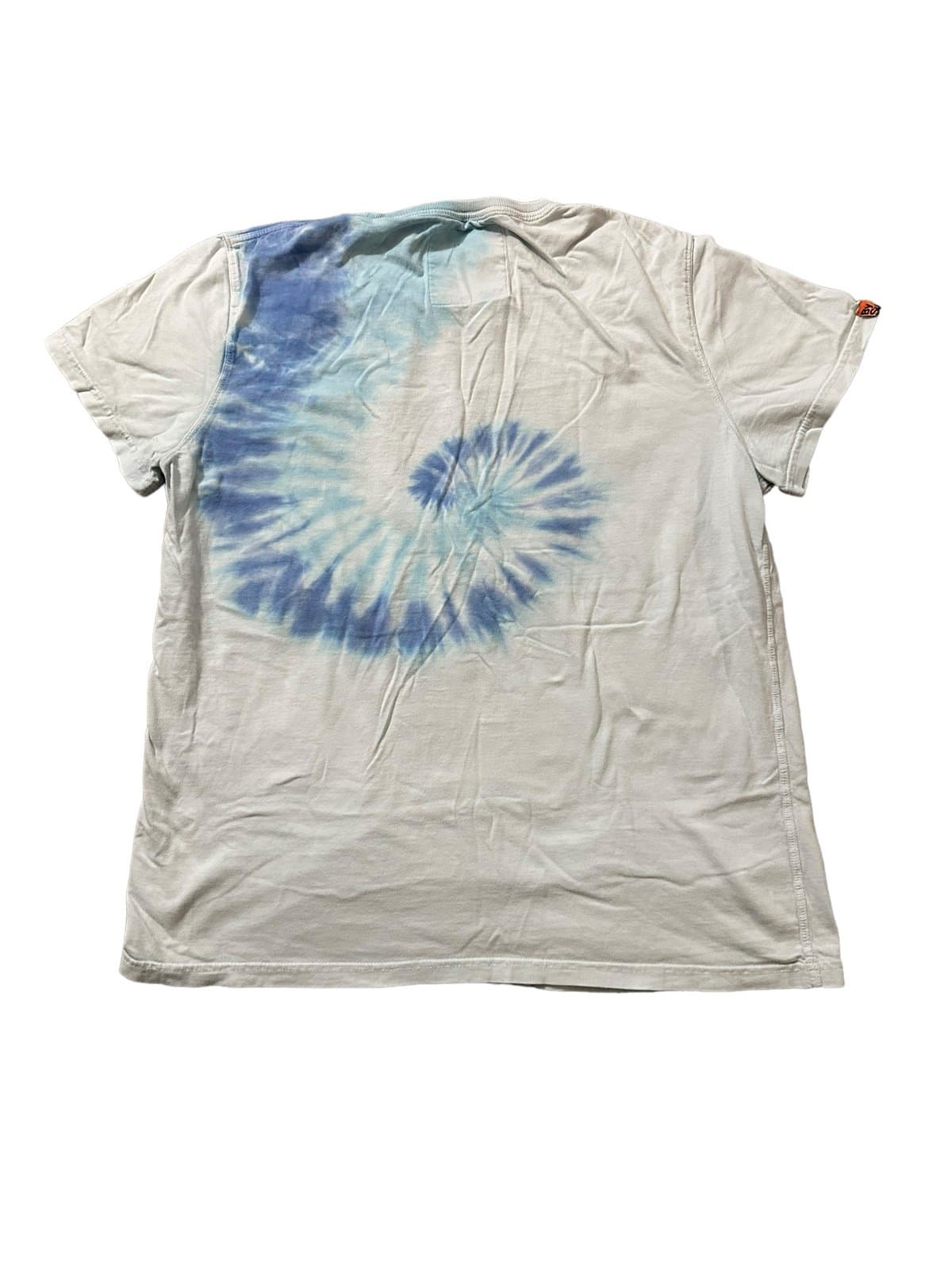 Mens Tie dye Superdry Surf Tee T-Shirt Large Blue - Thumbnail 2