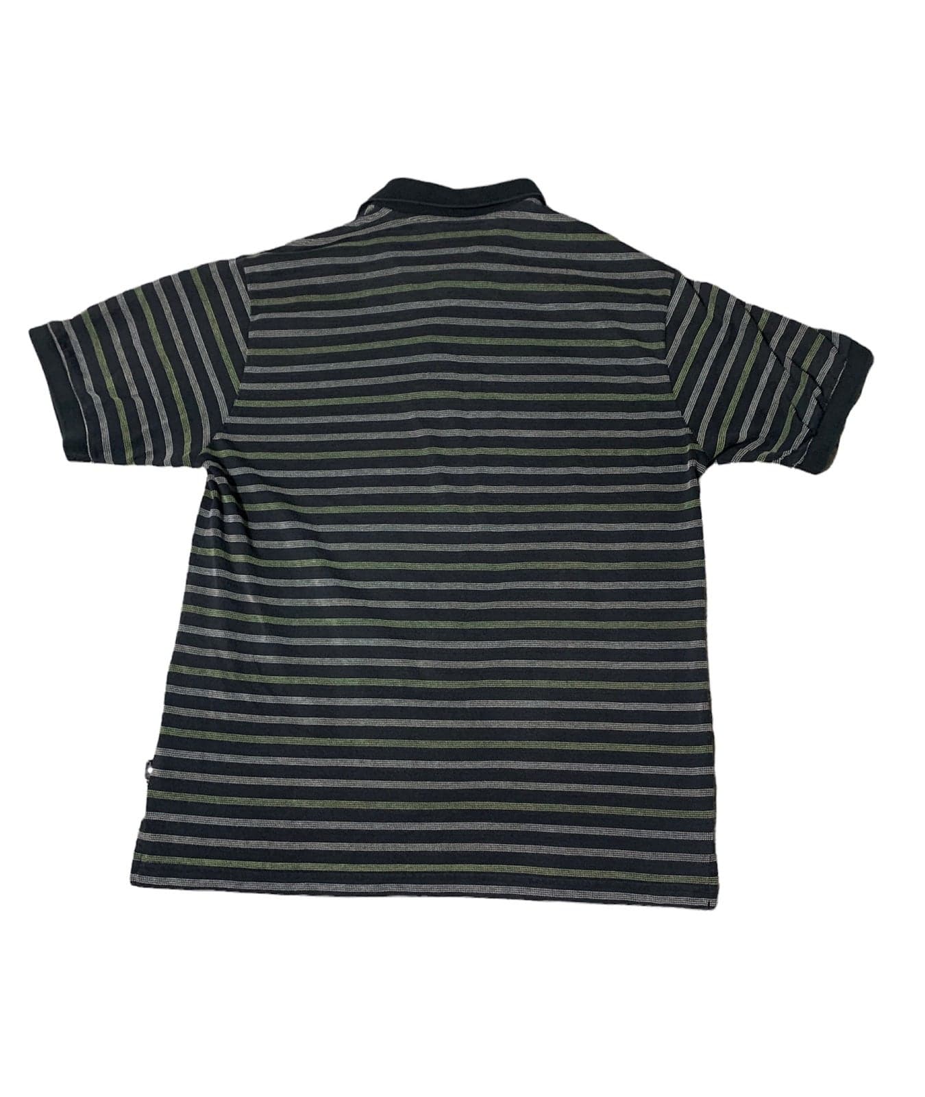 Izod XFG Mens Size Medium Black Striped Short Sleeve Golf Polo Shirt Xtra Dry - Thumbnail 2