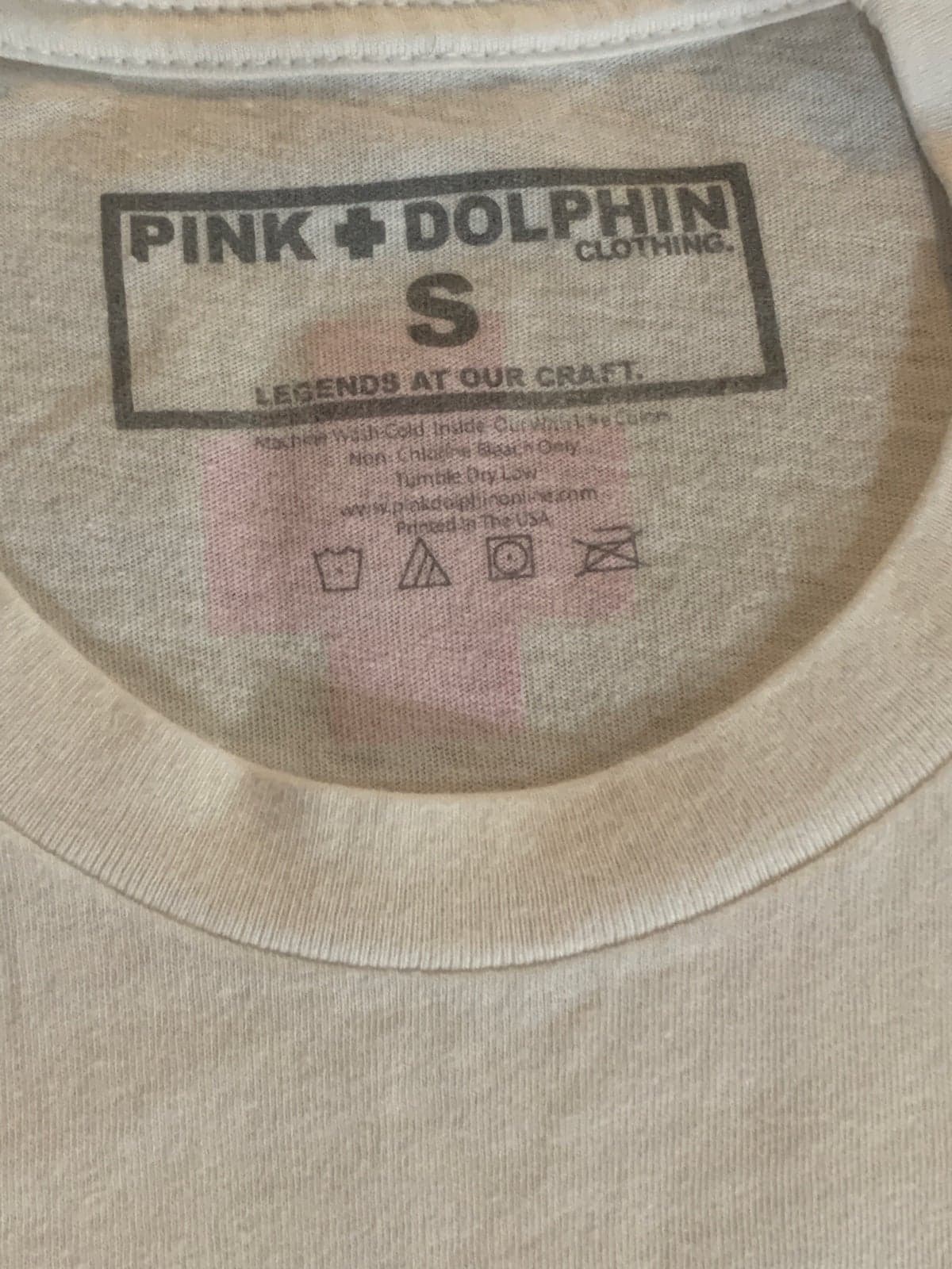 Pink Dolphin Nautical Flag Mens White Small T-Shirt - Thumbnail 4
