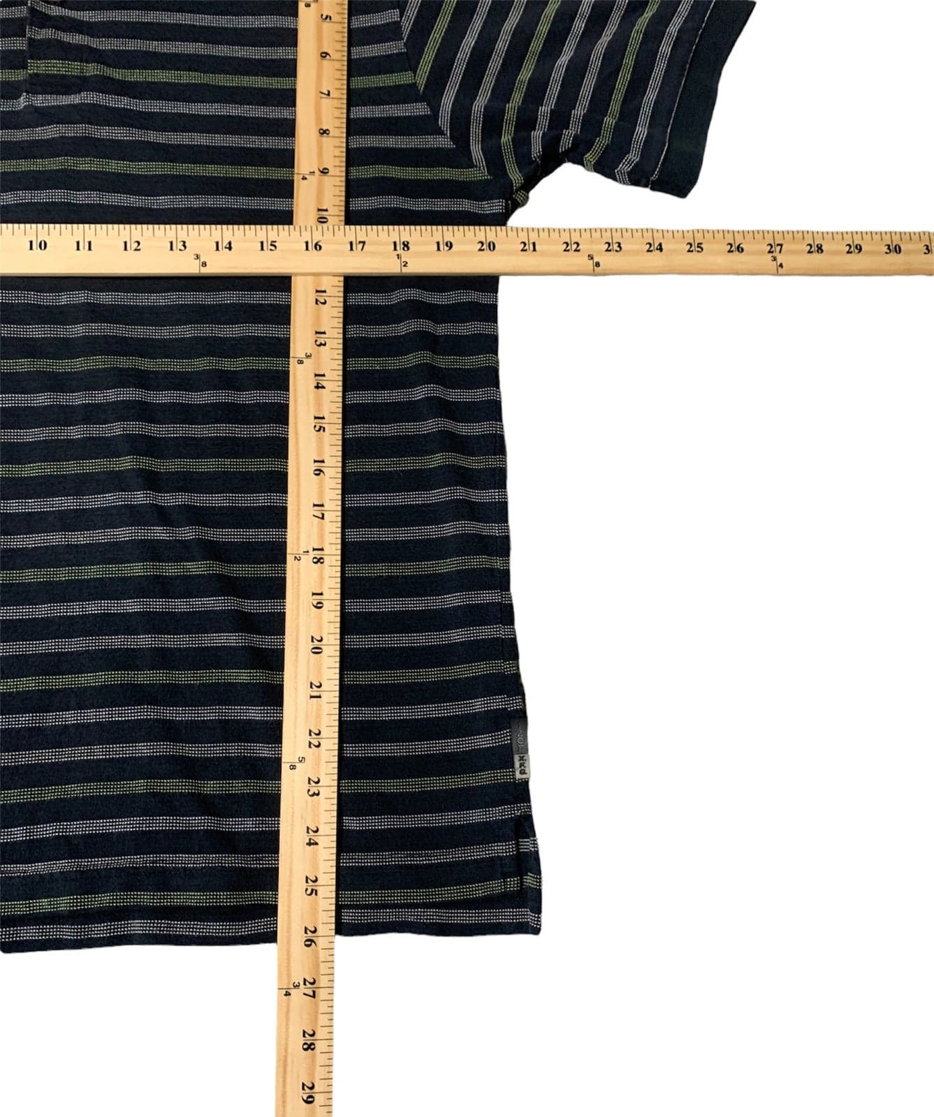 Izod XFG Mens Size Medium Black Striped Short Sleeve Golf Polo Shirt Xtra Dry - Thumbnail 4