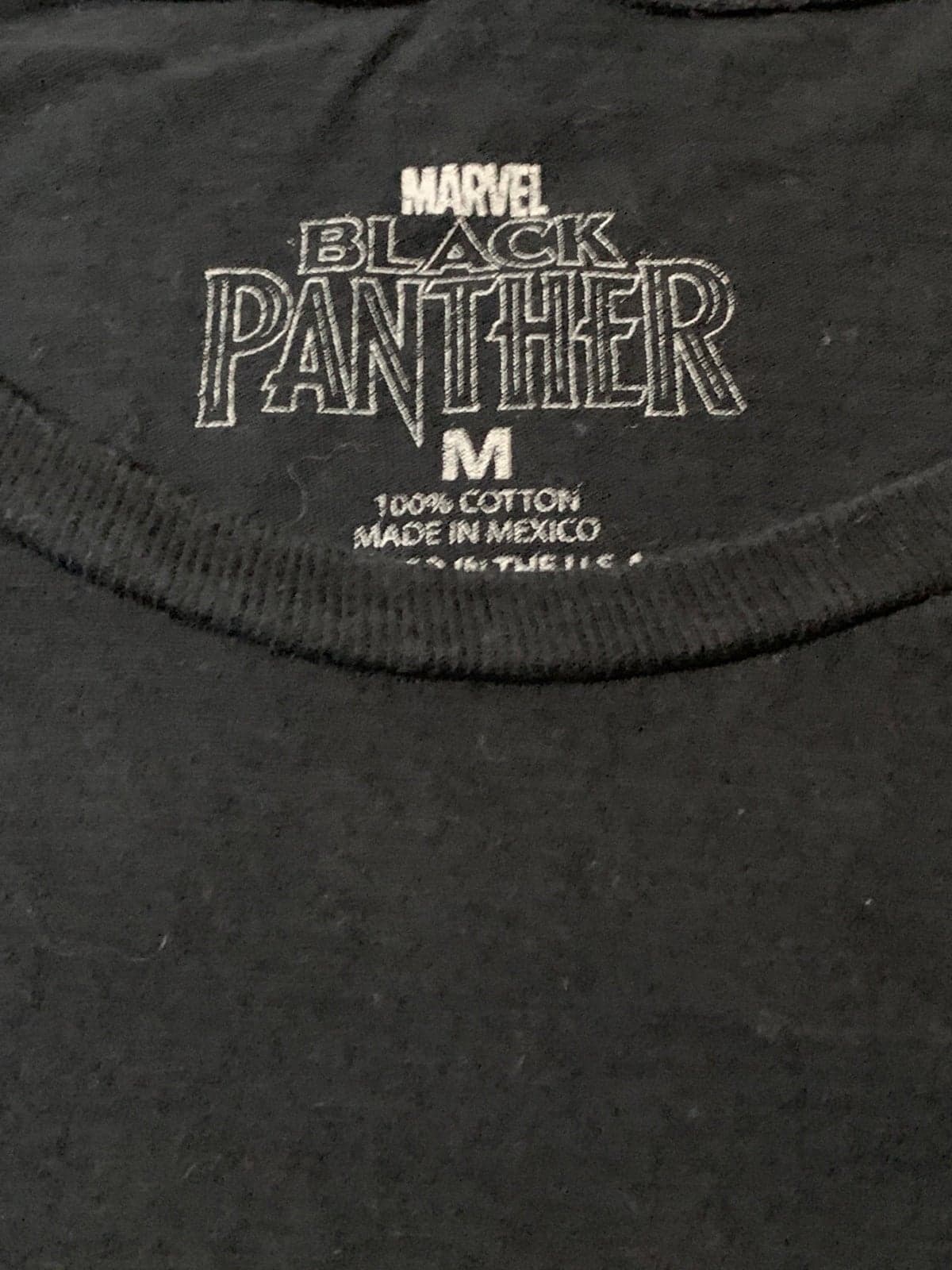 Mens Medium Marvel Black Panther Graphic T-Shirt - Thumbnail 4