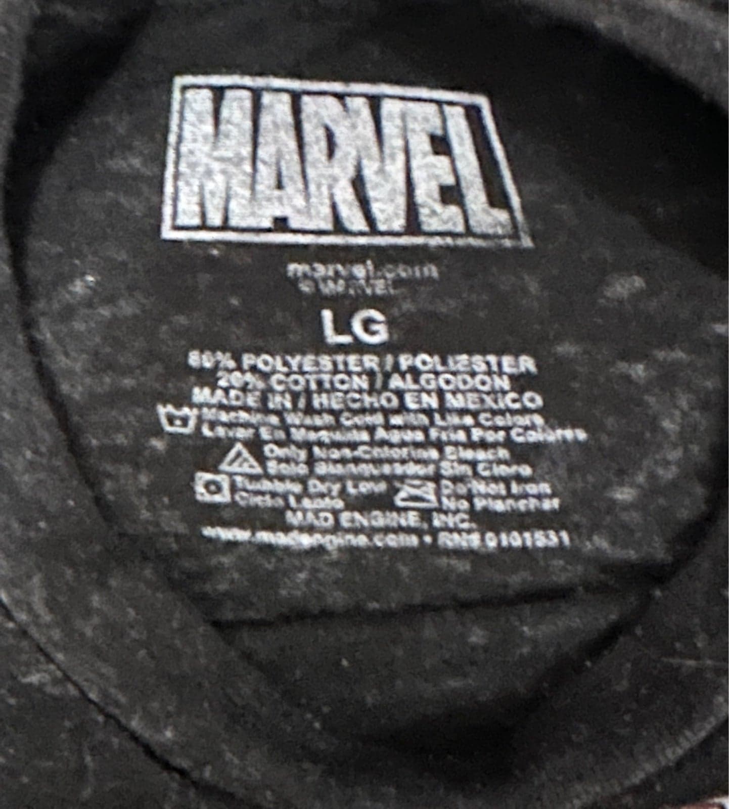 Marvel Deadpool Soft Poster Graphic Mens T-Shirt Large - Thumbnail 3
