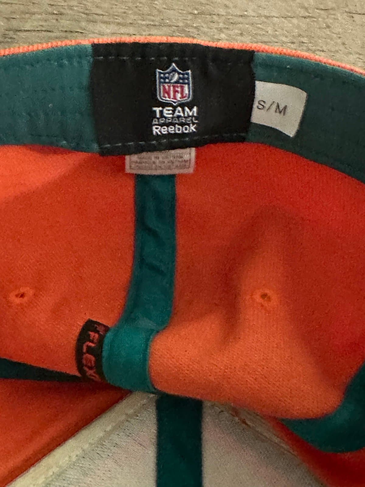 Miami Dolphins Reebok Fitted Hat Cap Small/Medium - Thumbnail 5