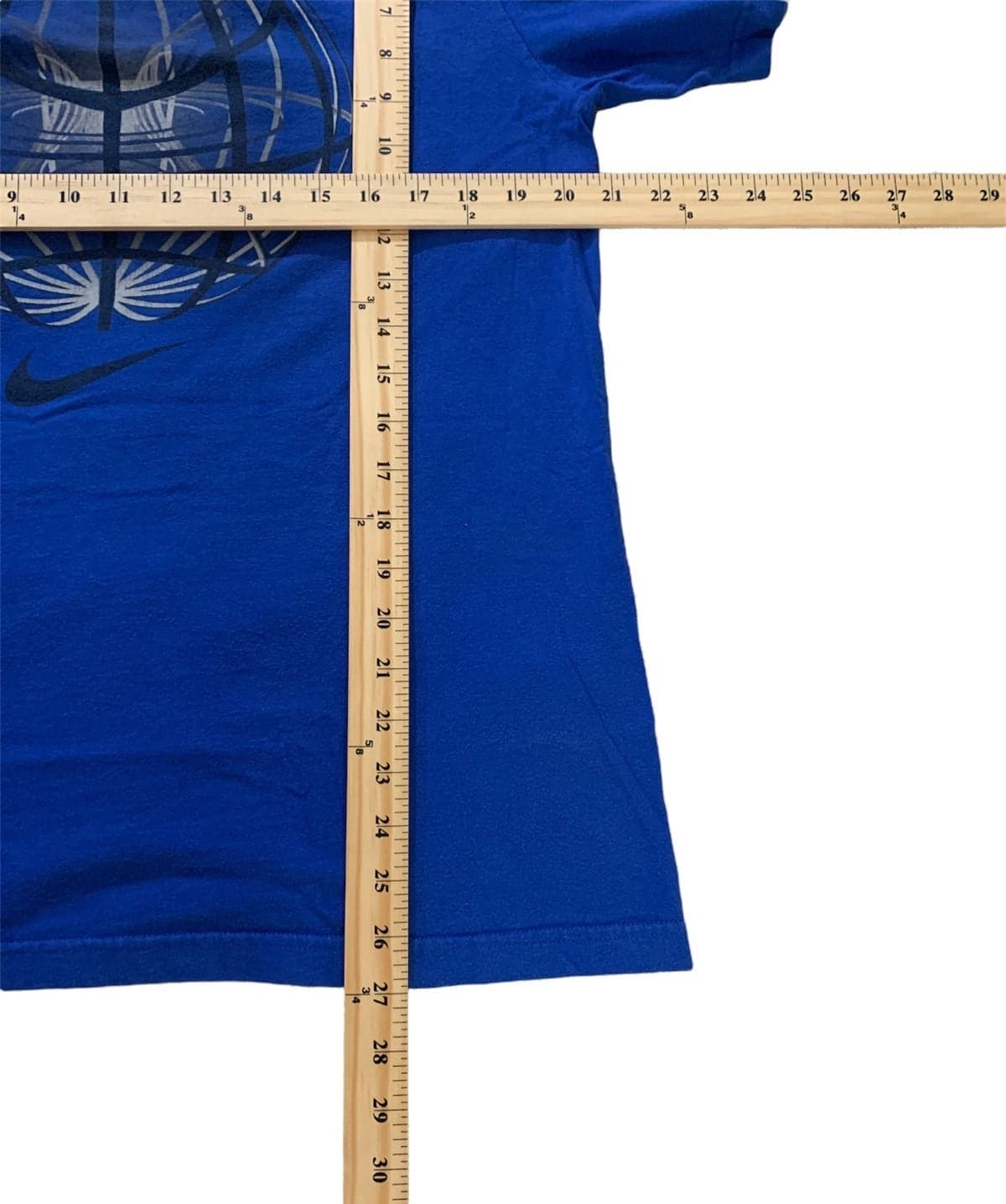 Nike Basketball T Shirt Mens L Blue Logo Spell Out Swoosh Crew Neck Regular Fit - Thumbnail 5