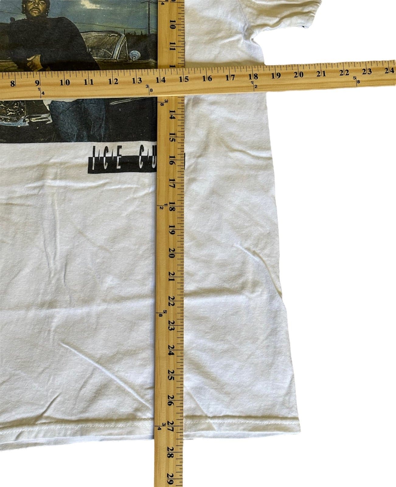 Ice Cube 90s Rap Hip Hop White brown Ringer T-Shirt Men's Size medium - Thumbnail 2