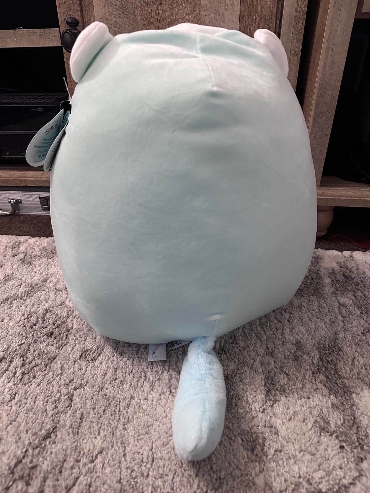 16" Banks SQUISHMALLOW - Blue Badger - New with tags KELLYTOY soft plush #1681 - Thumbnail 2