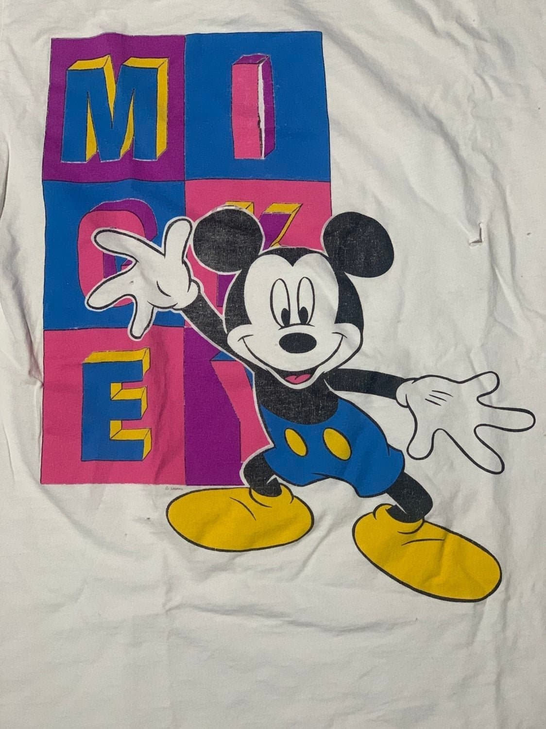 Trashed Vintage Disney OSFA single stitch mickey mouse tee - Thumbnail 3