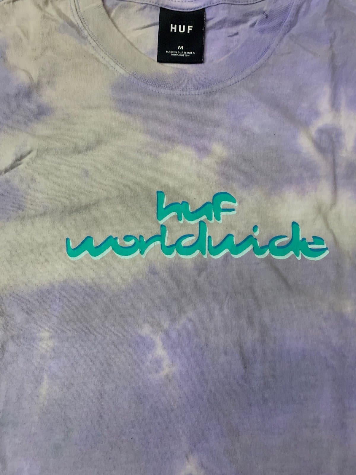Huf Worldwide Tie Dye Skater tee mens Medium T-Shirt - Thumbnail 2