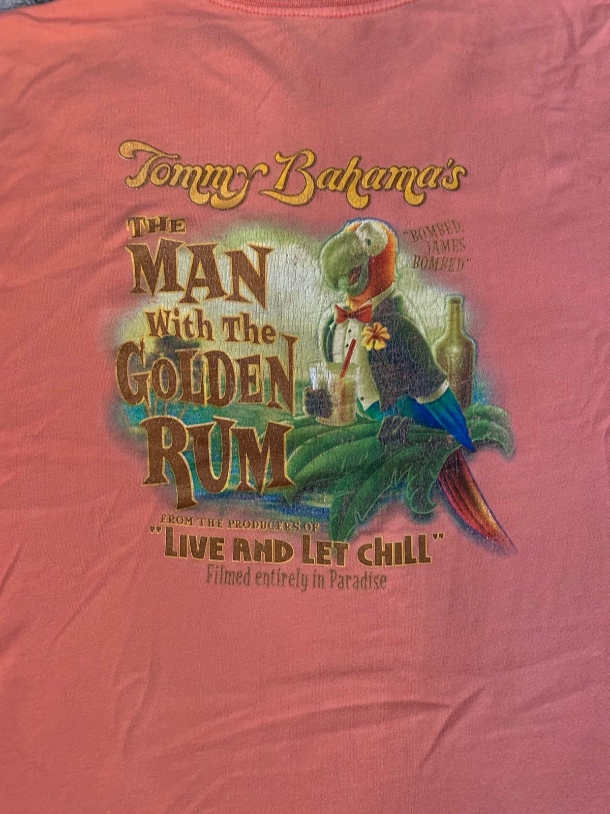 TOMMY BAHAMA “The Man with the Golden Rum” Tee Shirt Mens Large - Thumbnail 2