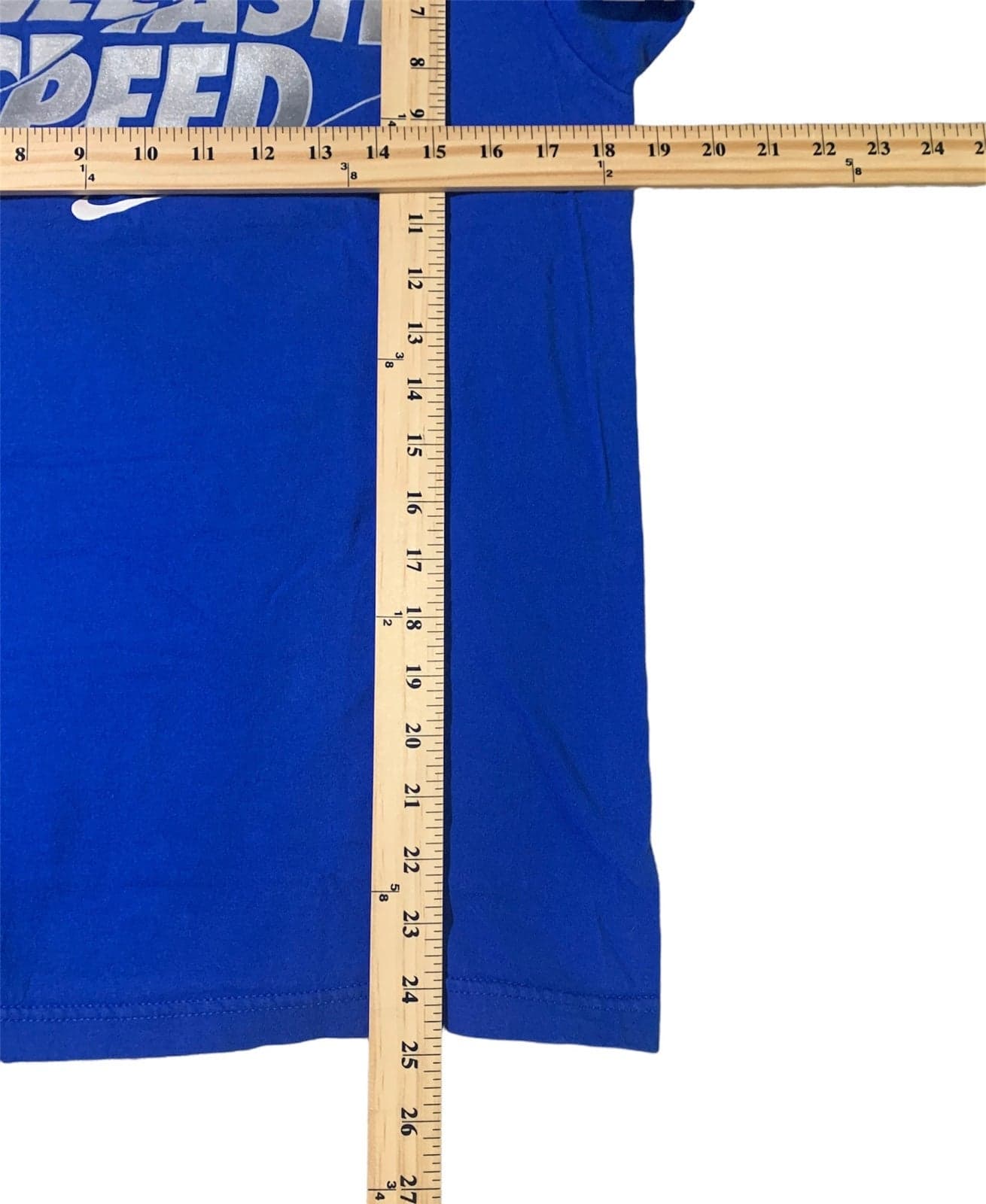 Nike Small Unleash Speed Swoosh Mens T-Shirt Blue Silver Graphic - Thumbnail 5