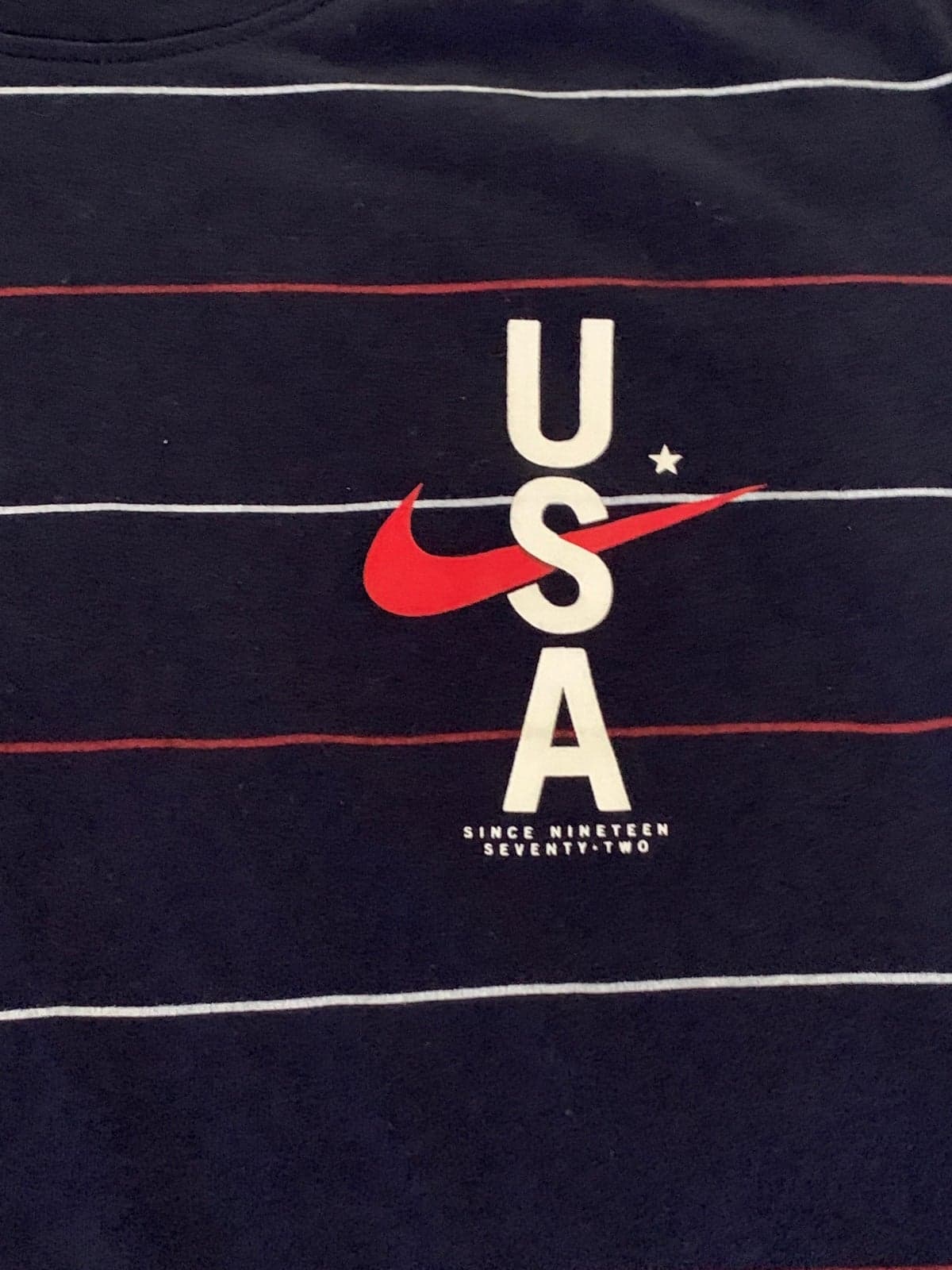 Mens Nike Olympic T-Shirt Striped Small embroidered - Thumbnail 2