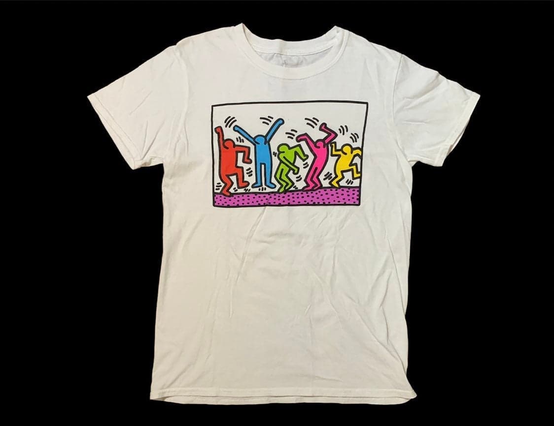 Keith Haring NY Graphic Street Pop Art Unisex Tee White Shirt T-Shirt
