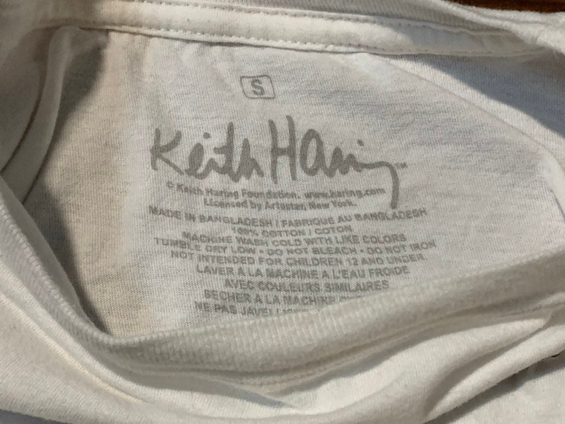 Keith Haring NY Graphic Street Pop Art Unisex Tee White Shirt T-Shirt - Thumbnail 4