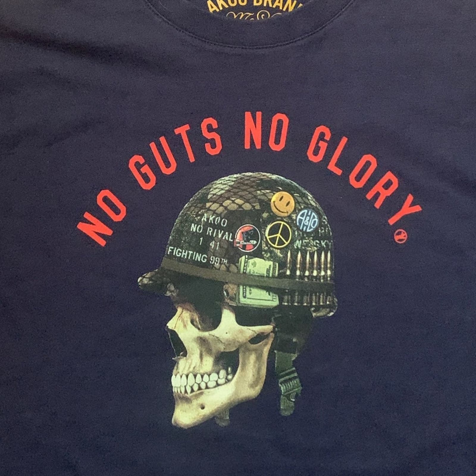 AKOO Brand T-SHIRT Veteran's Victory Tour Men's Sz 3XL No Guts No Glory - Thumbnail 4