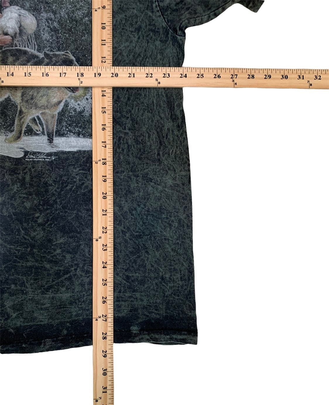 Mens XL Polar Graphics Wolf Moon Nature T-Shirt - Thumbnail 4