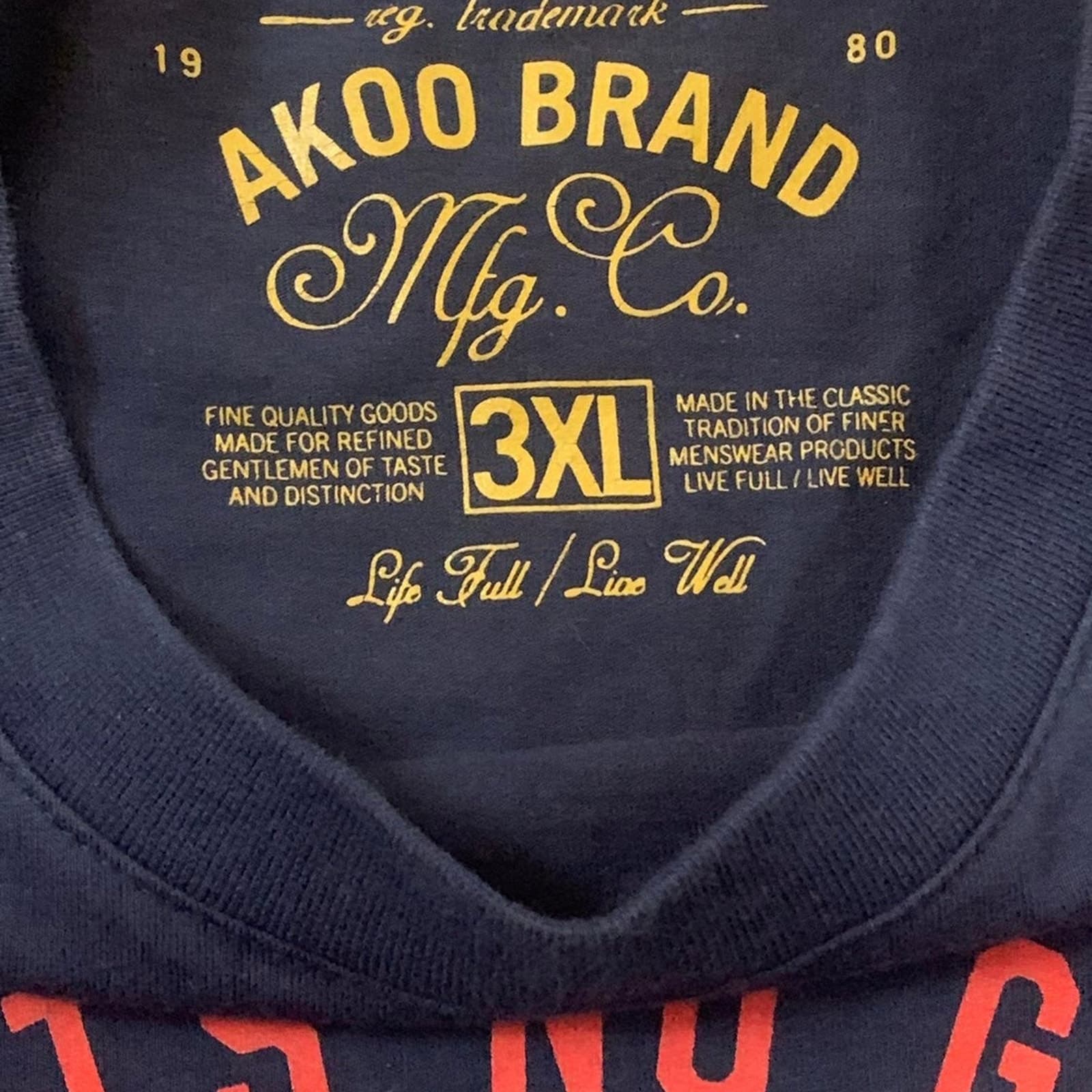 AKOO Brand T-SHIRT Veteran's Victory Tour Men's Sz 3XL No Guts No Glory - Thumbnail 5
