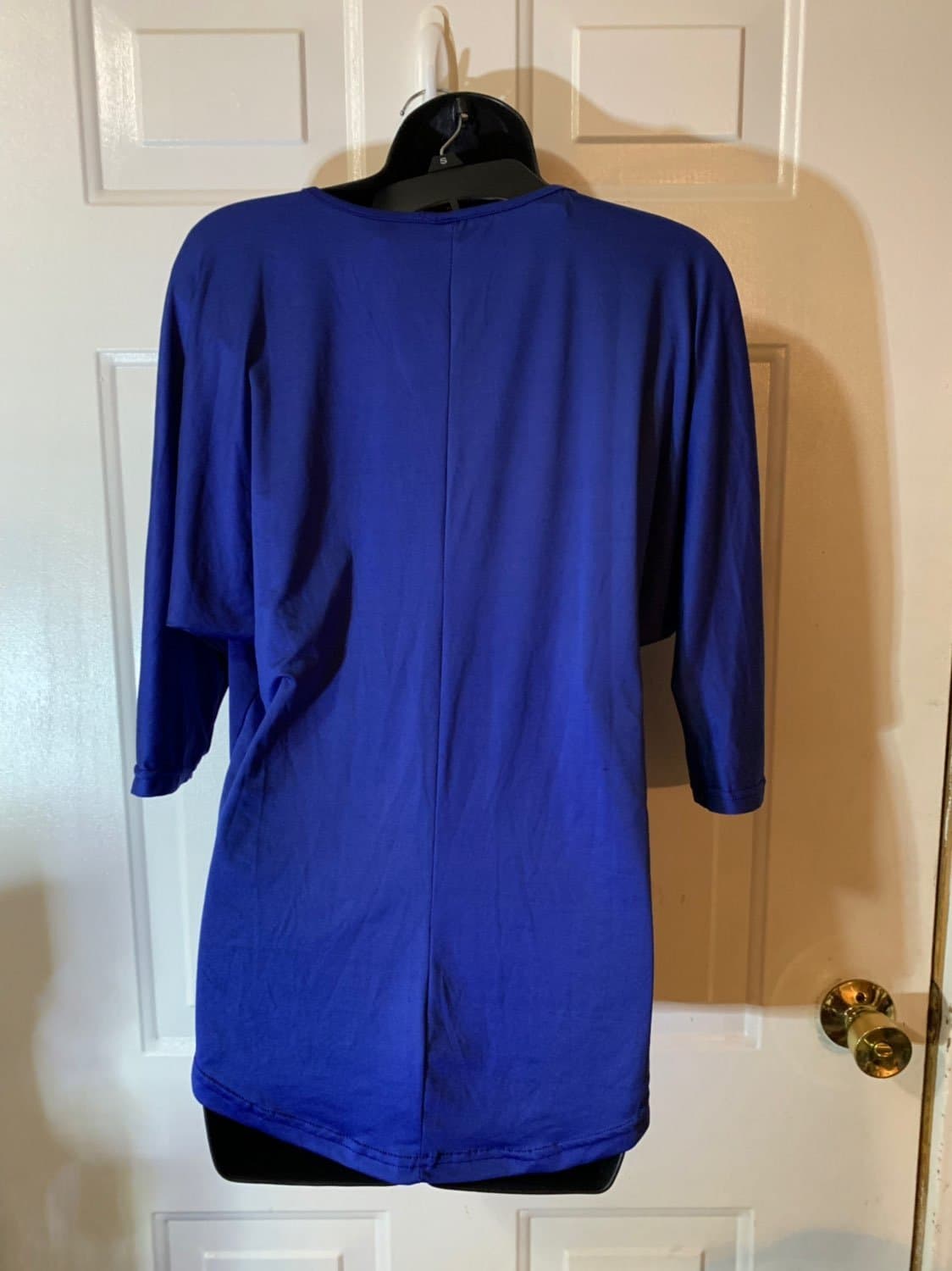 Royal Blue 3/4 Sequin Pocket Shirt Top - Thumbnail 3