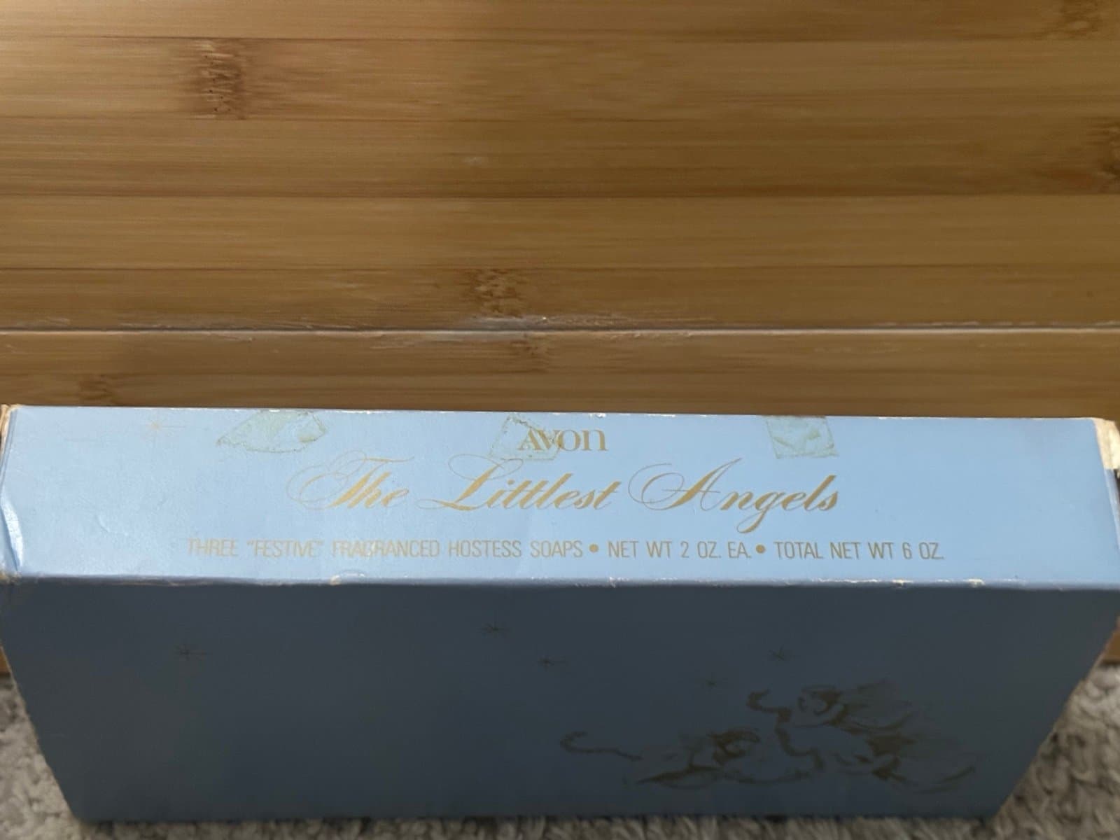 Avon LITTLEST ANGEL 3 Blue Fragrance Hostess Soaps 2 oz. each Vintage - Thumbnail 4