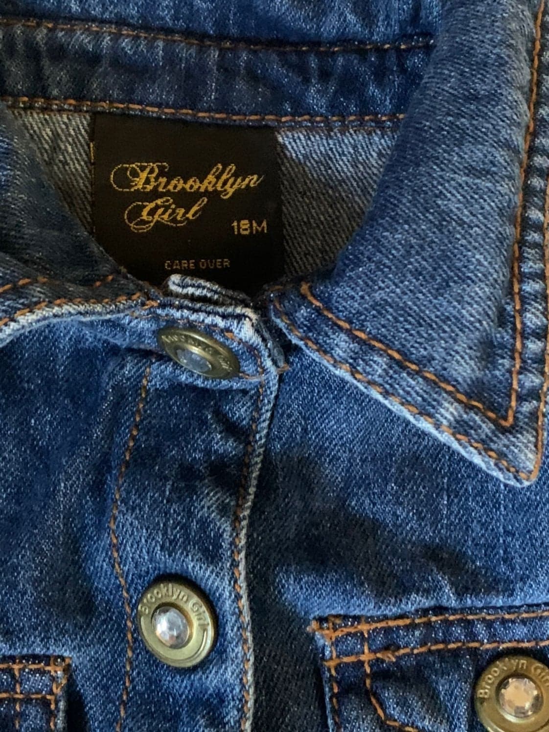 18 month baby girl Denim Dress boutique - Thumbnail 3
