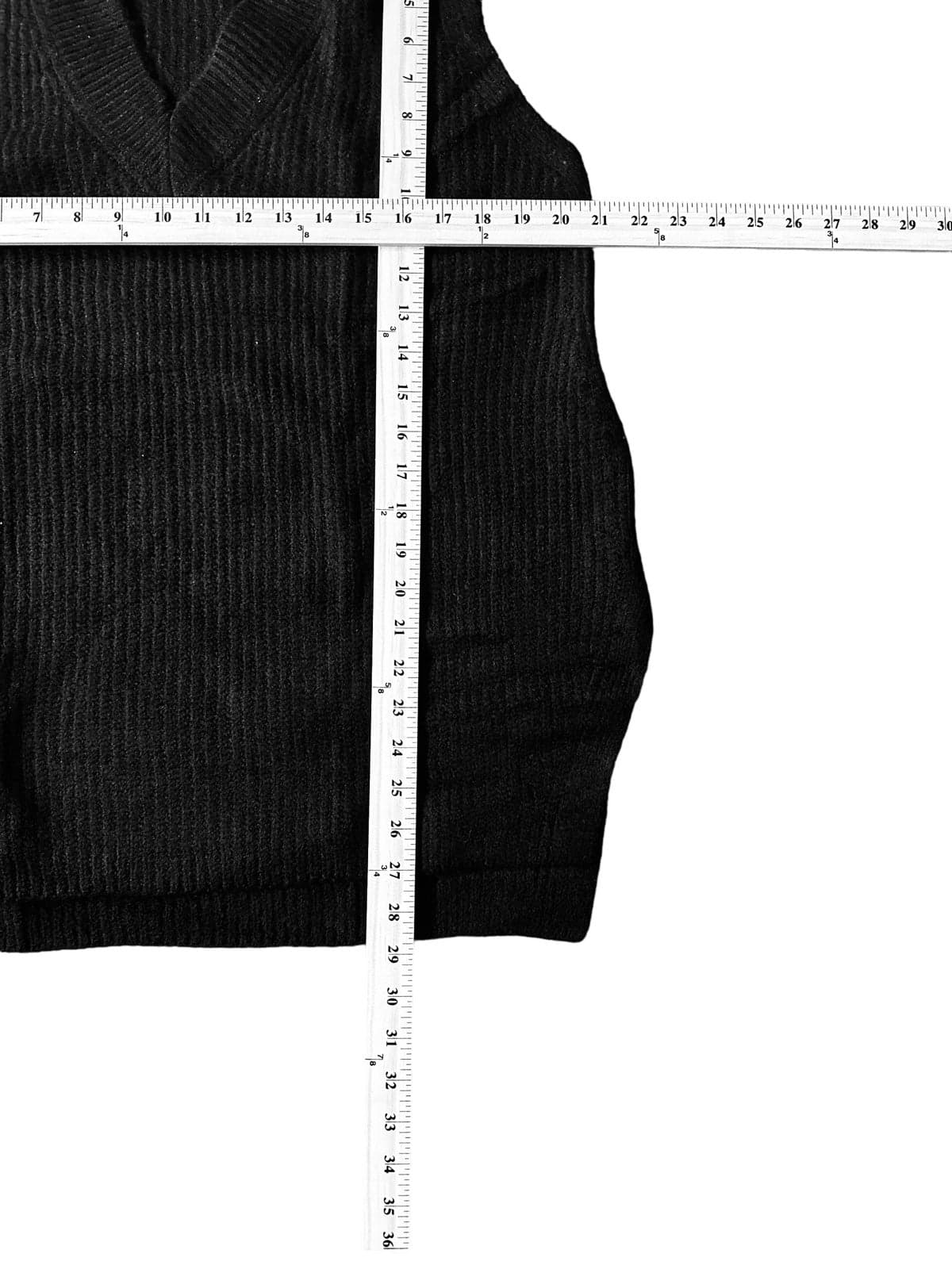 Vince Camuto Sweater Womens Small Black Ribbed Knit Sleeveless Vest NEW - Thumbnail 5