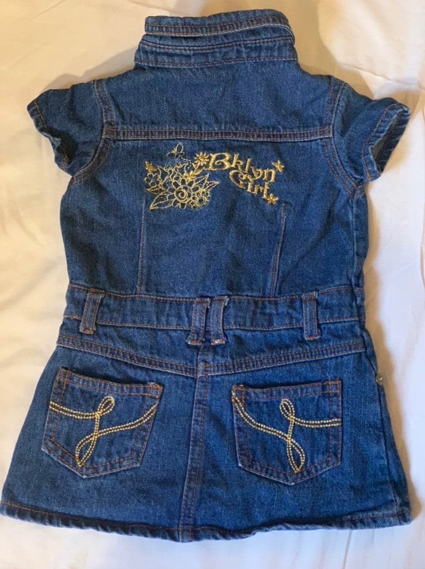 18 month baby girl Denim Dress boutique - Thumbnail 2