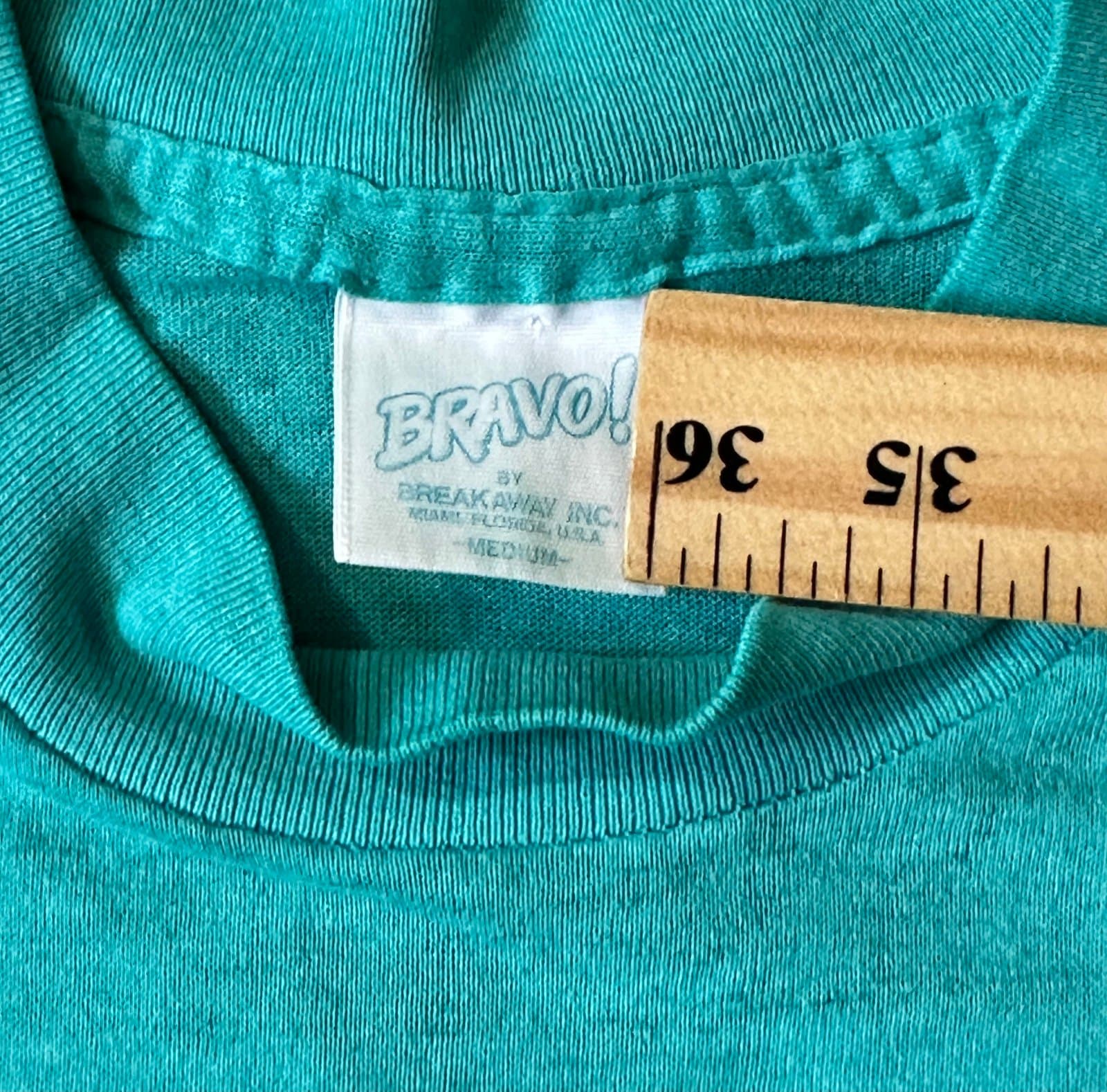 Vintage 70s Tshirt Nassau Bahamas Paper Thin Medium Fits Small Green Graphic - Thumbnail 6