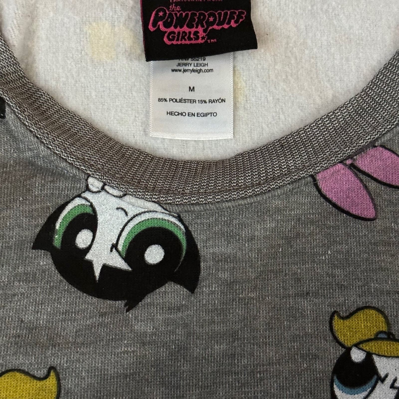 Cartoon Network Powerpuff Girls Womens Medium Crop Crewneck Sweatshirt New - Thumbnail 3