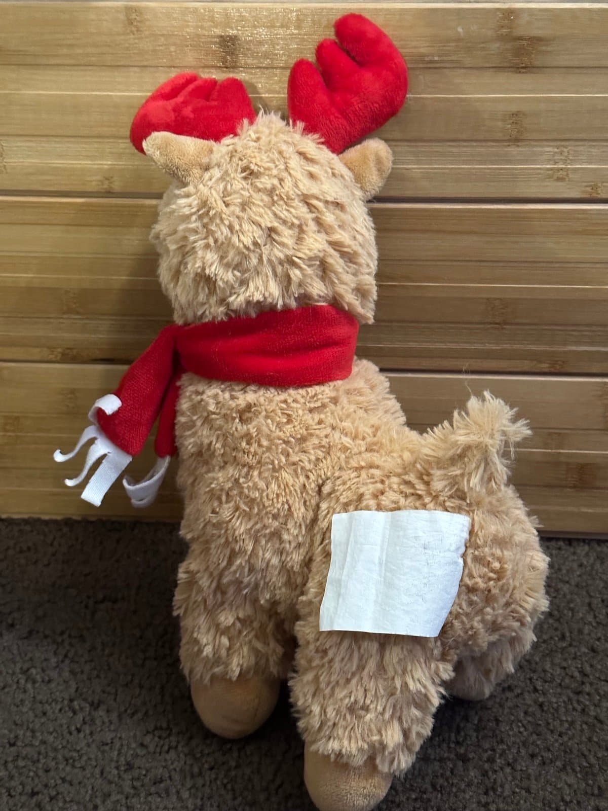 Plush Christmas Alpaca Reindeer Stuffy - Thumbnail 3