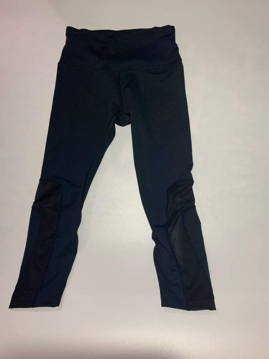 Highwaisted Black Long Capri Leggings womens small - Thumbnail 6