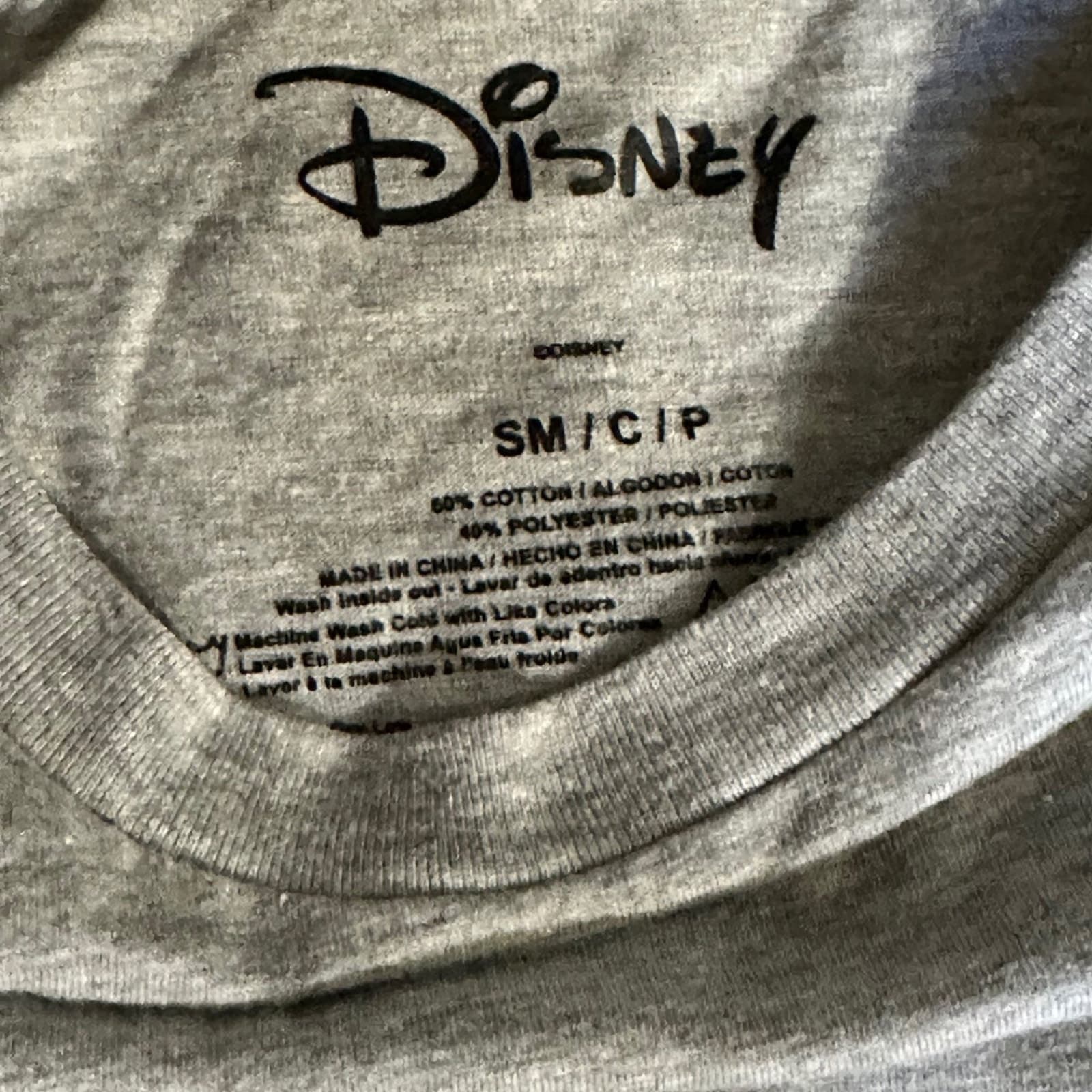 Disney Distressed Two Sided Micky Mouse Santa Christmas T-Shirt Gray Mens Small - Thumbnail 5