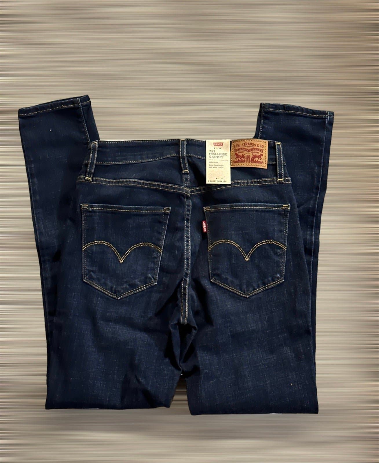 LEVI'S 721 HIGH-RISE SKINNY HYPERSOFT JEANS Size 2 Short - BRAND NEW - W26 L28 - Thumbnail 3